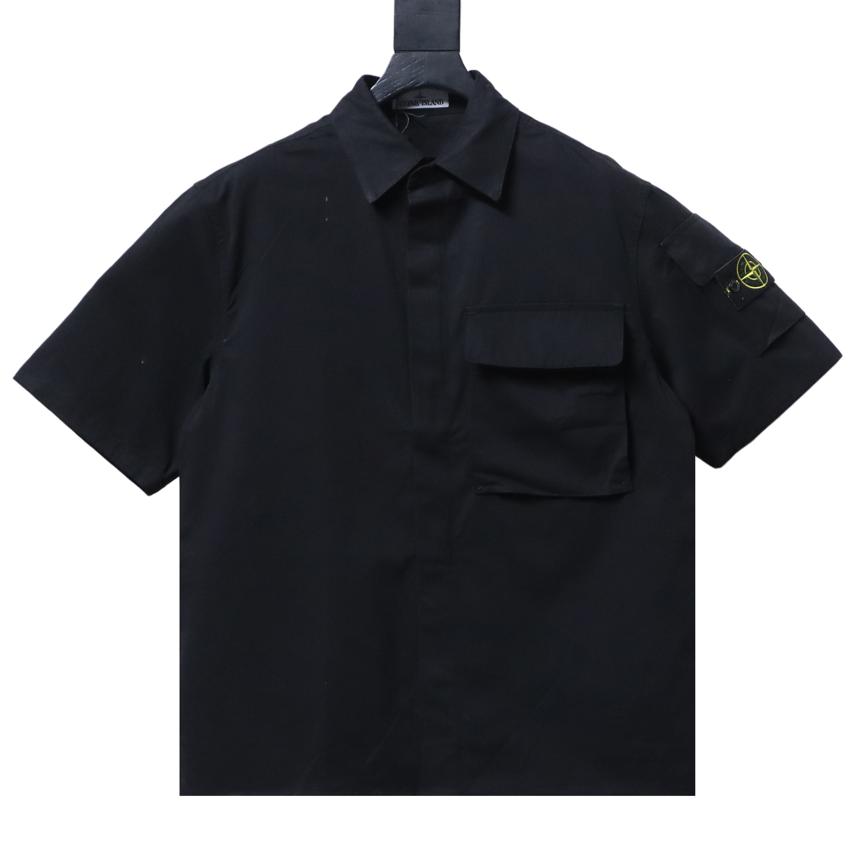 Stone Island Short-Sleeve Utility Overshirt Black