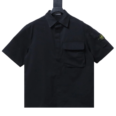 Stone Island Short-Sleeve Utility Overshirt Black 01