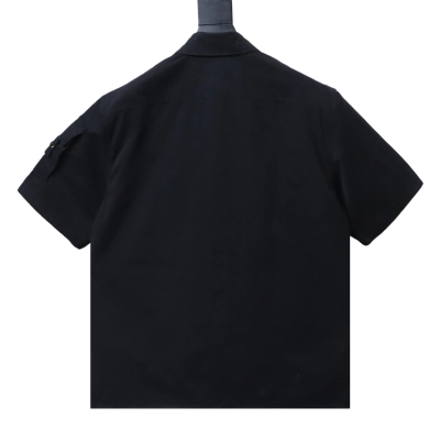 Stone Island Short-Sleeve Utility Overshirt Black 02