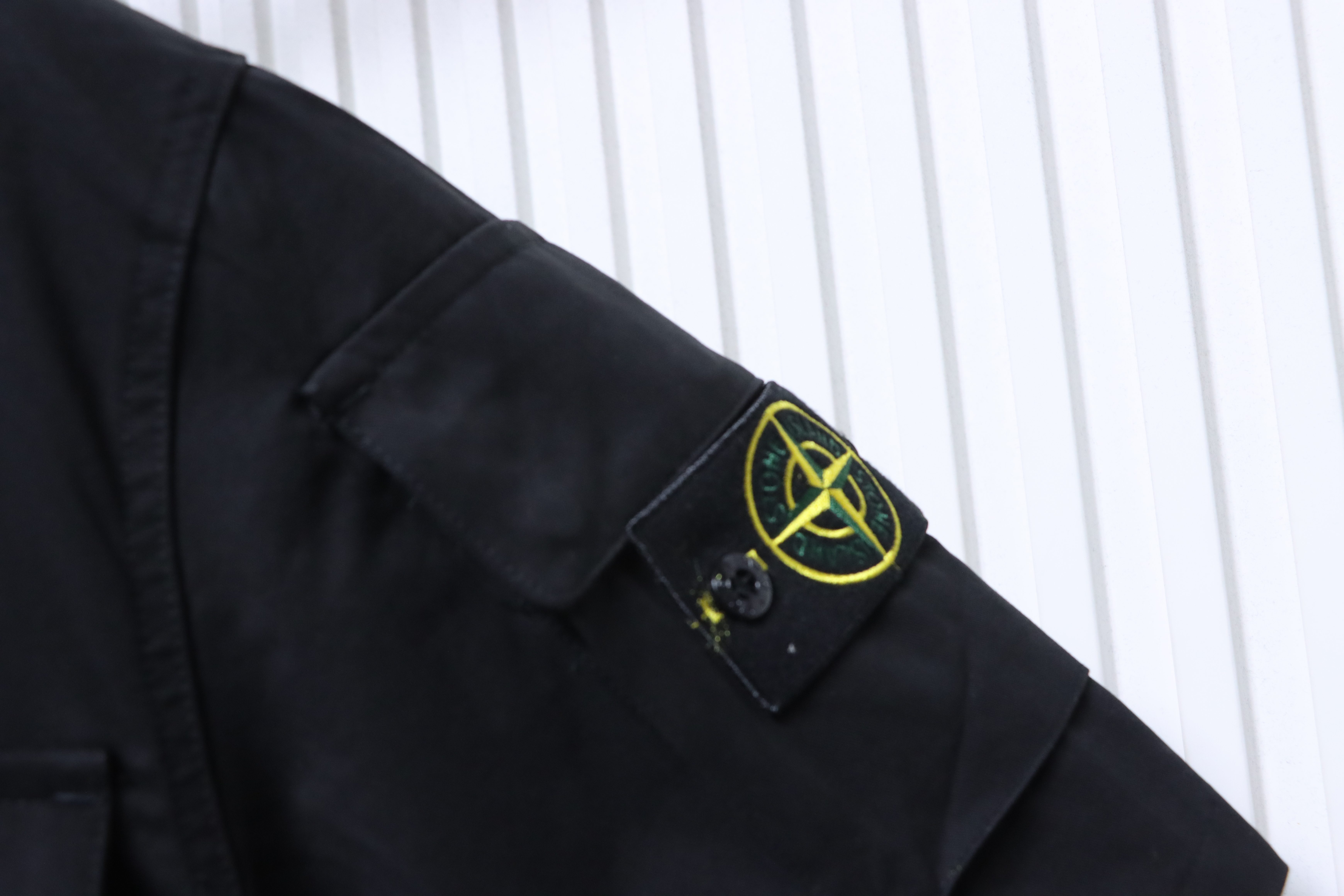 Stone Island Short-Sleeve Utility Overshirt Black