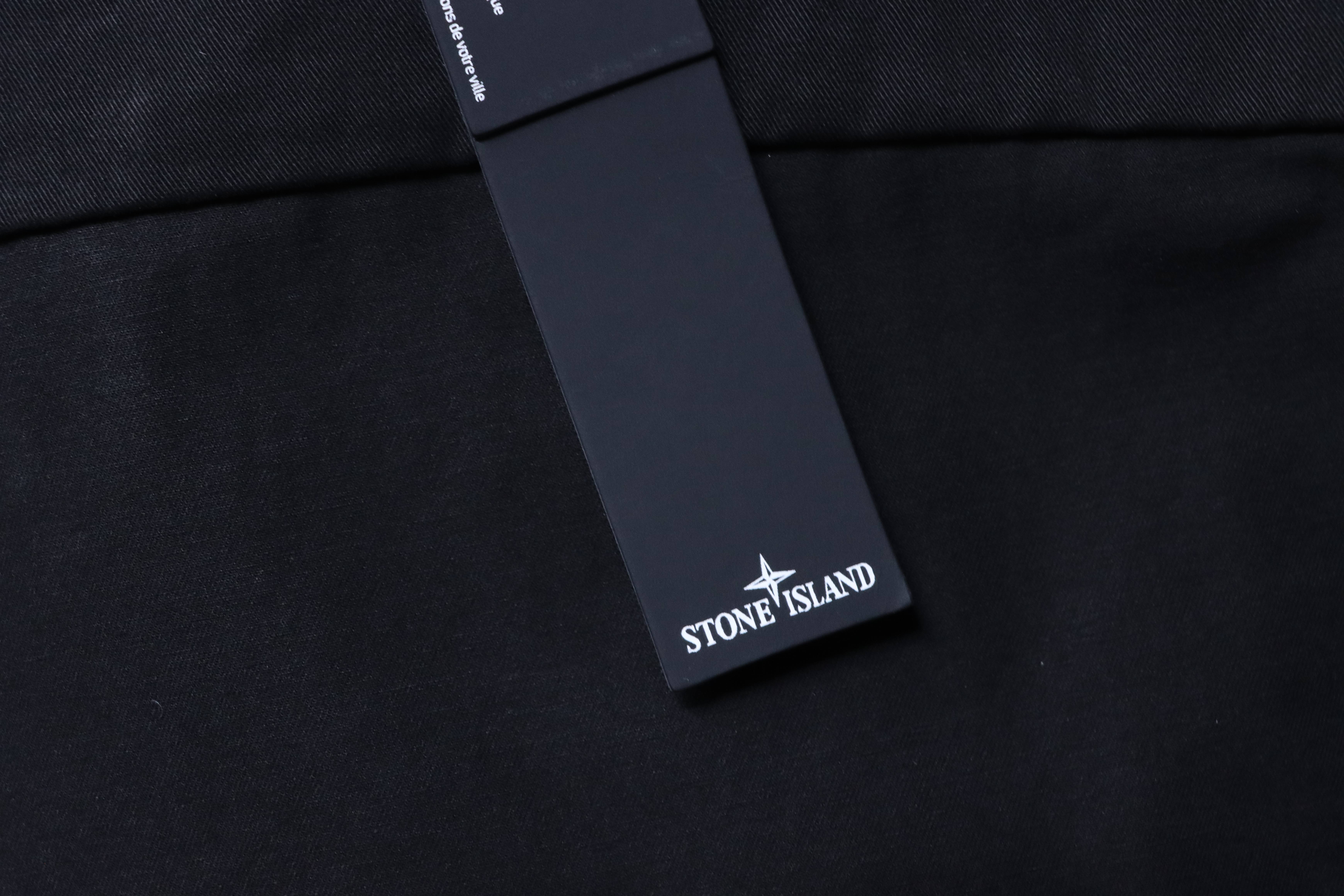 Stone Island Short-Sleeve Utility Overshirt Black
