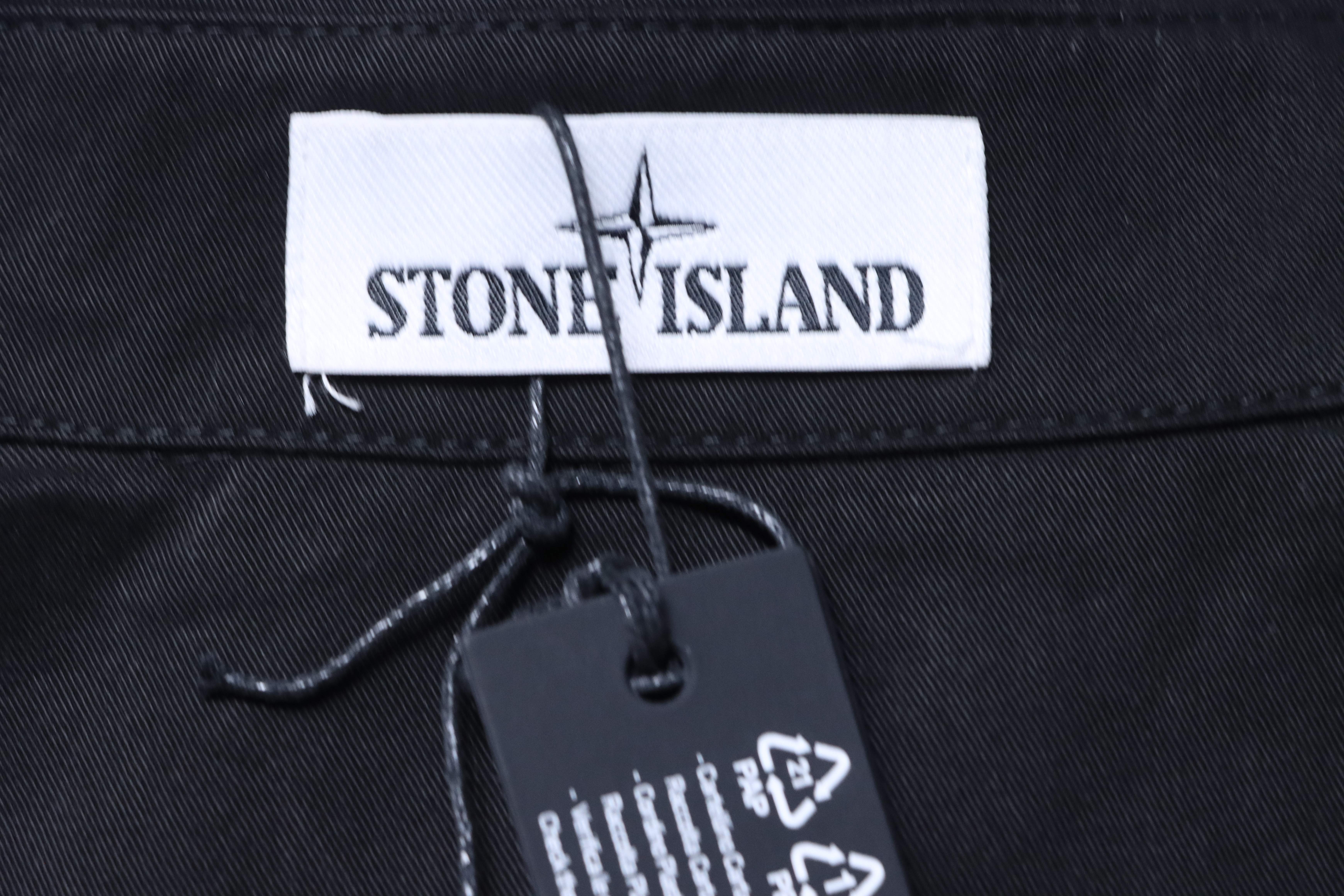 Stone Island Short-Sleeve Utility Overshirt Black
