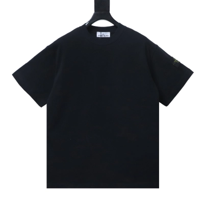 Stone Island Sleeve Badge Drop-Shoulder T-Shirt Black 01