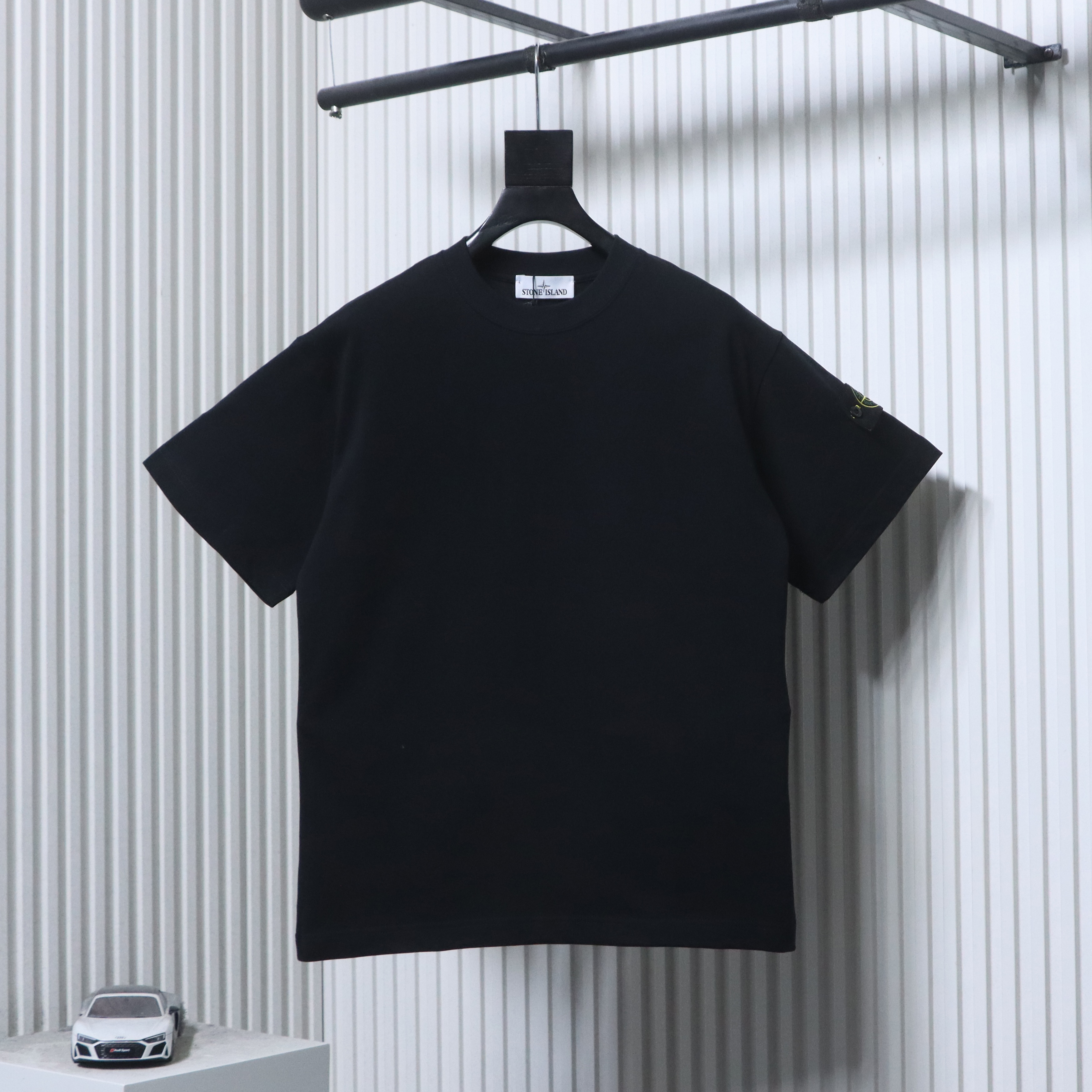 Stone Island Sleeve Badge Drop-Shoulder T-Shirt Black