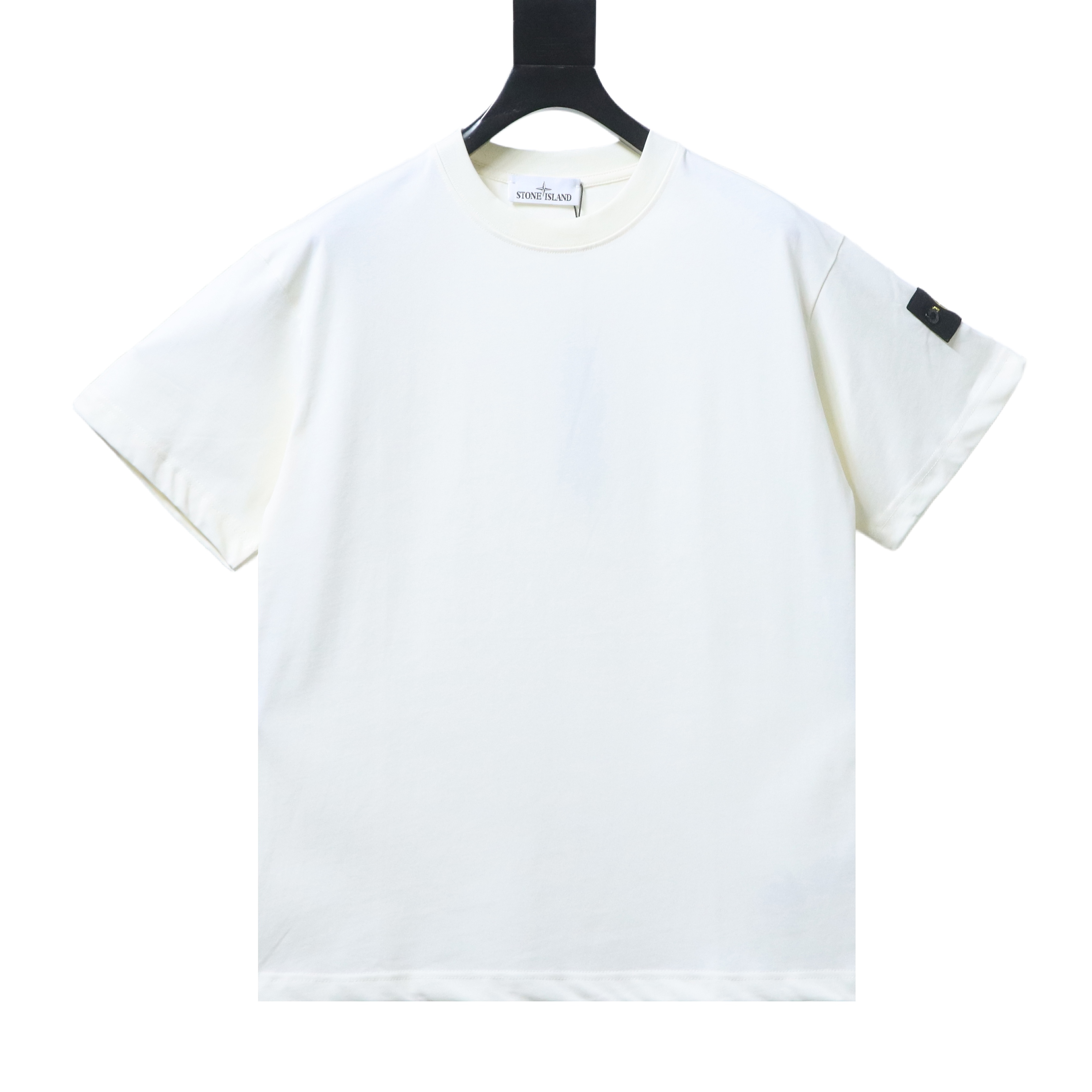 Stone Island Sleeve Badge Drop-Shoulder T-Shirt Cream