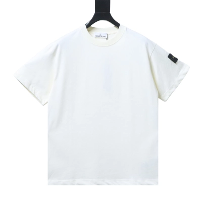 Stone Island Sleeve Badge Drop-Shoulder T-Shirt Cream 01