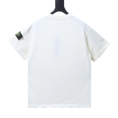 Stone Island Sleeve Badge Drop-Shoulder T-Shirt Cream 02
