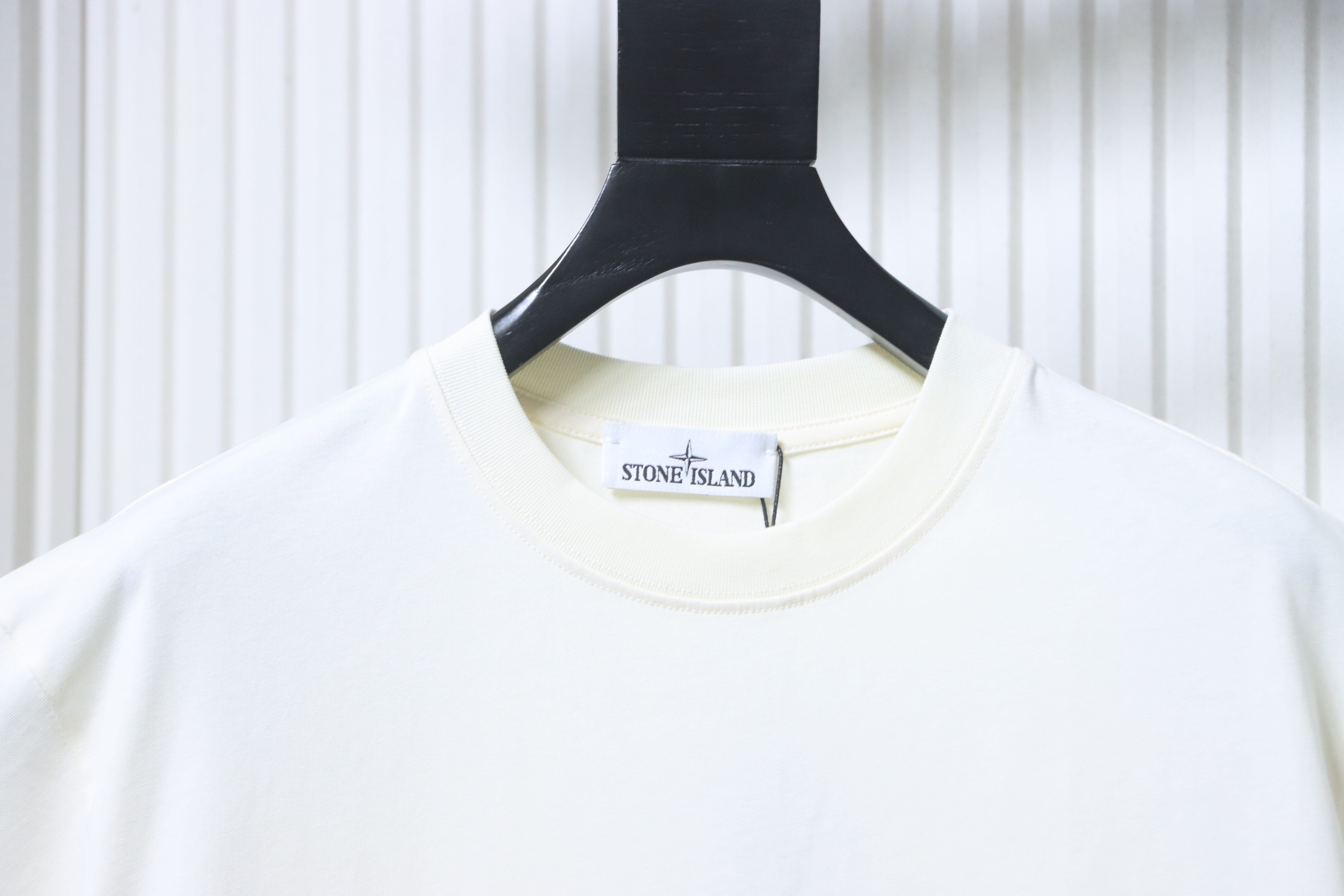 Stone Island Sleeve Badge Drop-Shoulder T-Shirt Cream