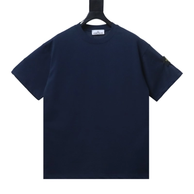 Stone Island Sleeve Badge Drop-Shoulder T-Shirt Navy 01