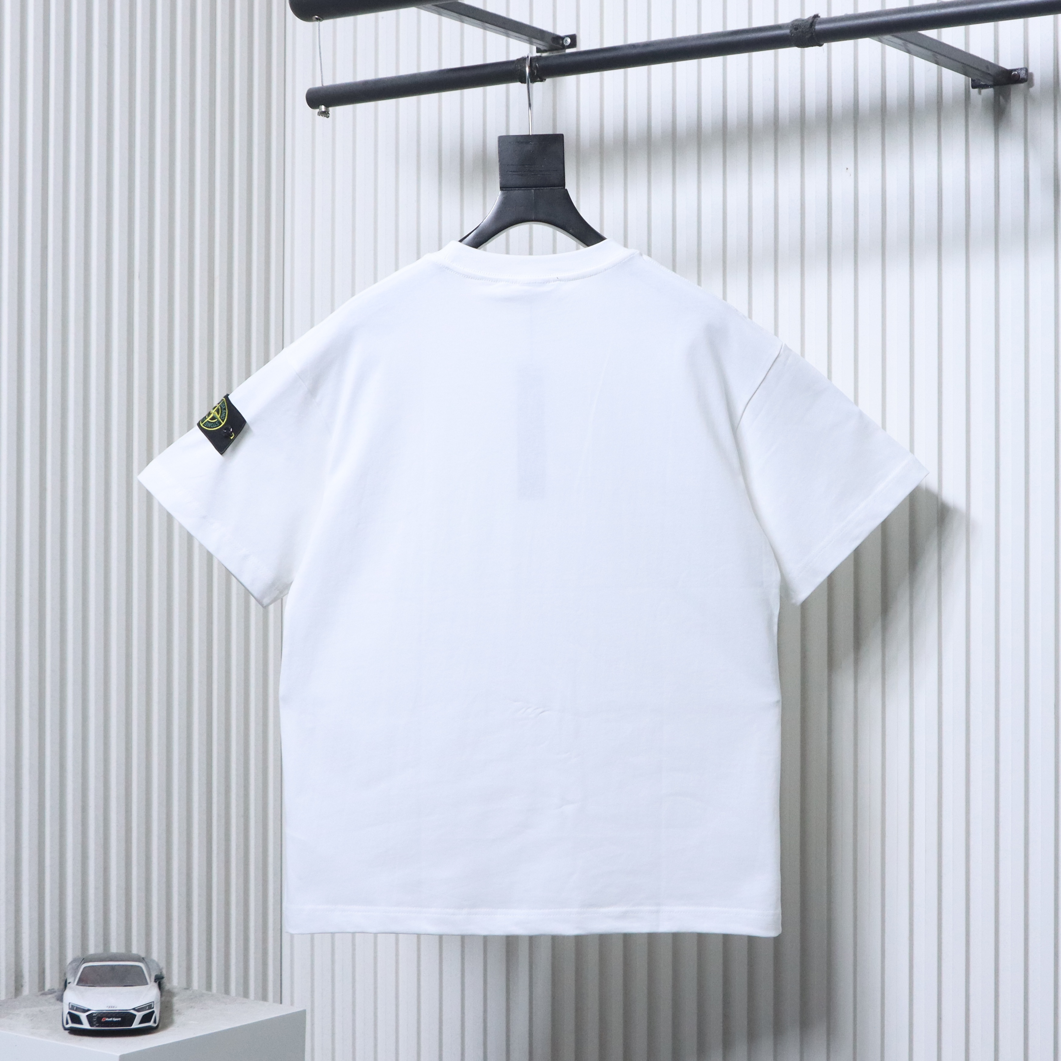 Stone Island Sleeve Badge Drop-Shoulder T-Shirt White