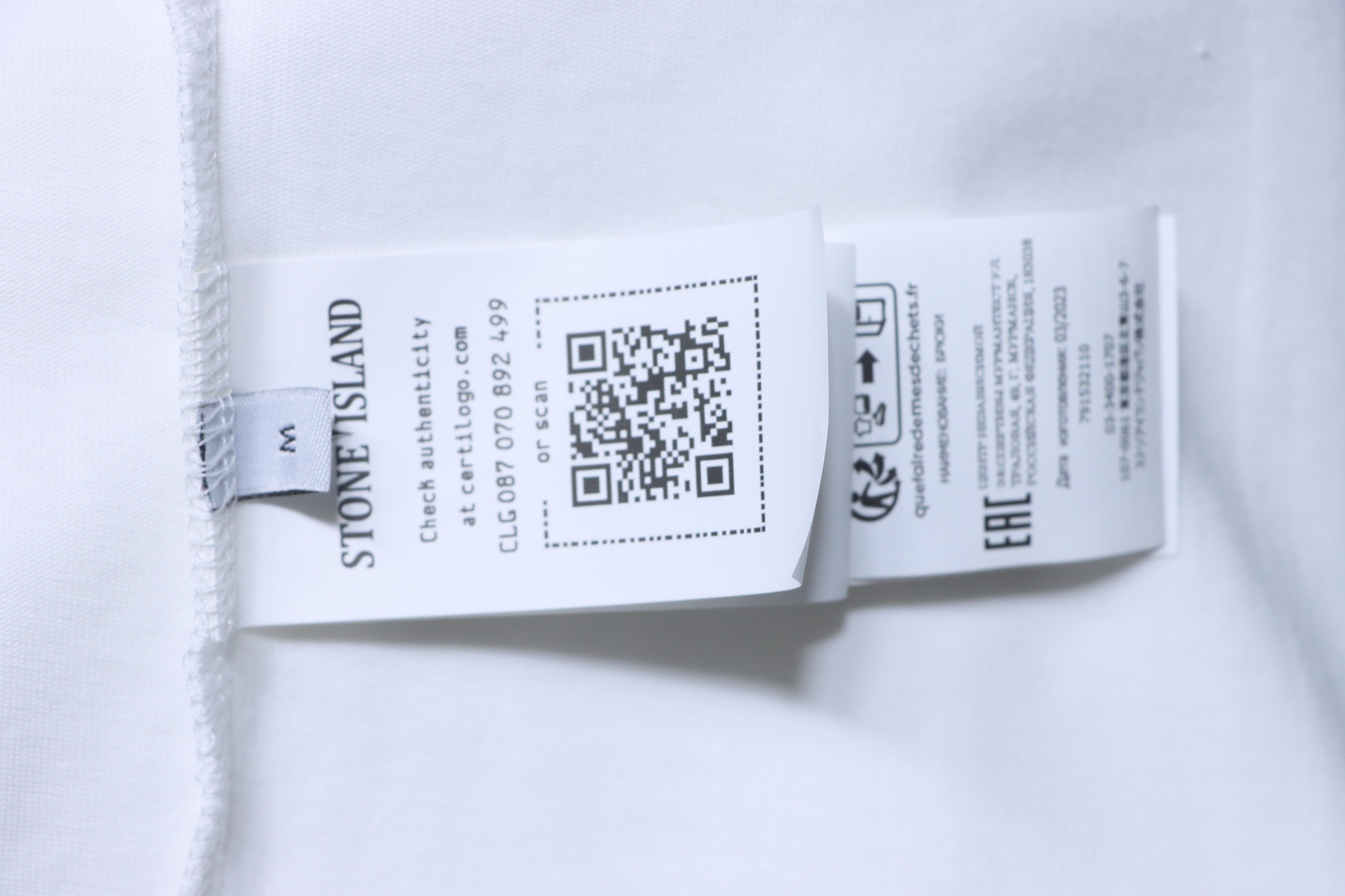 Stone Island Sleeve Badge Drop-Shoulder T-Shirt White