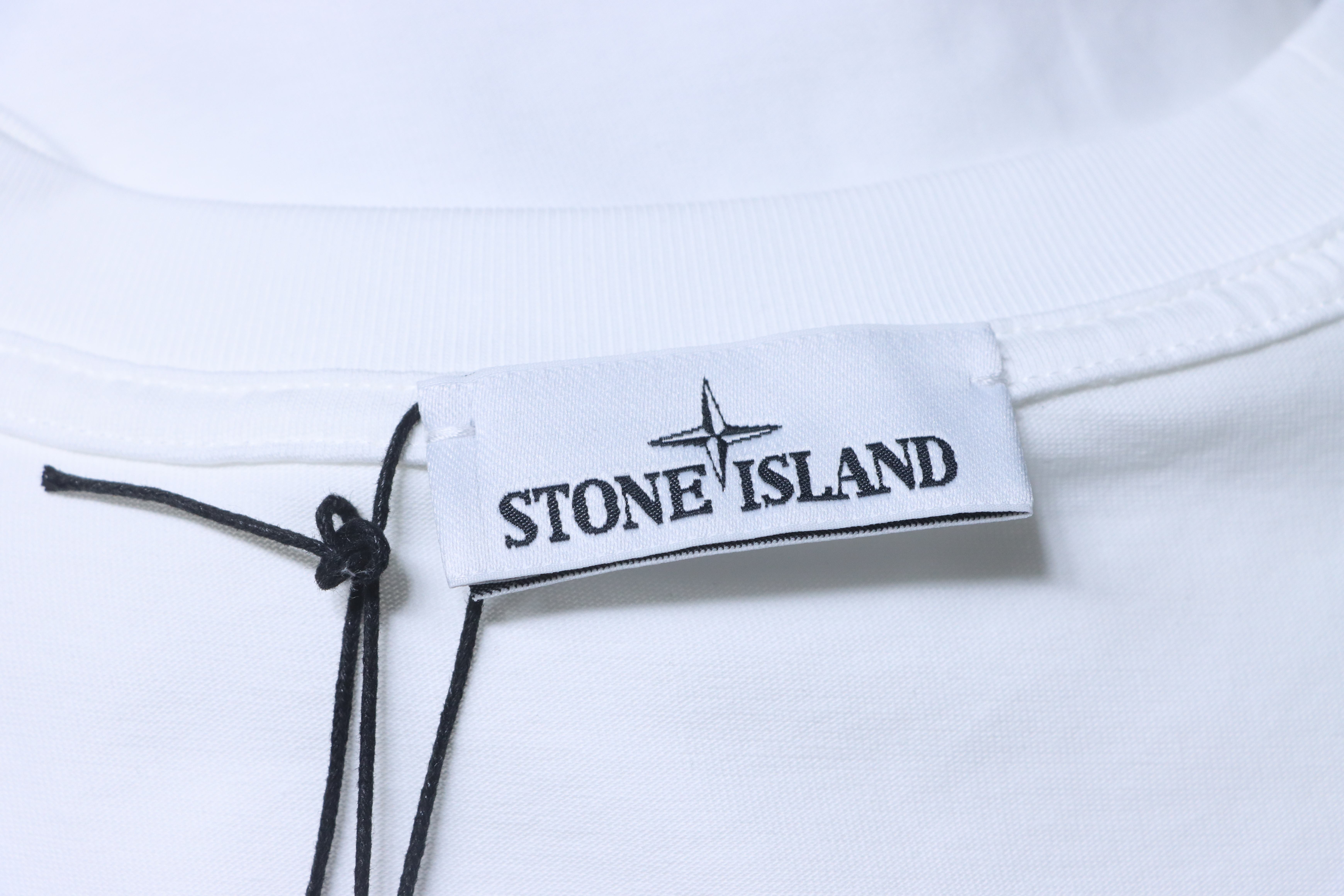 Stone Island Sleeve Badge Drop-Shoulder T-Shirt White