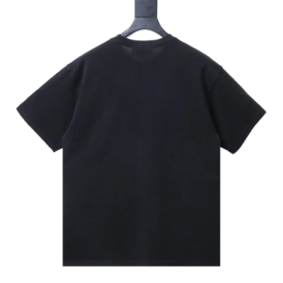 Stone Island Square Logo Embroidered Washed T-Shirt Black 02