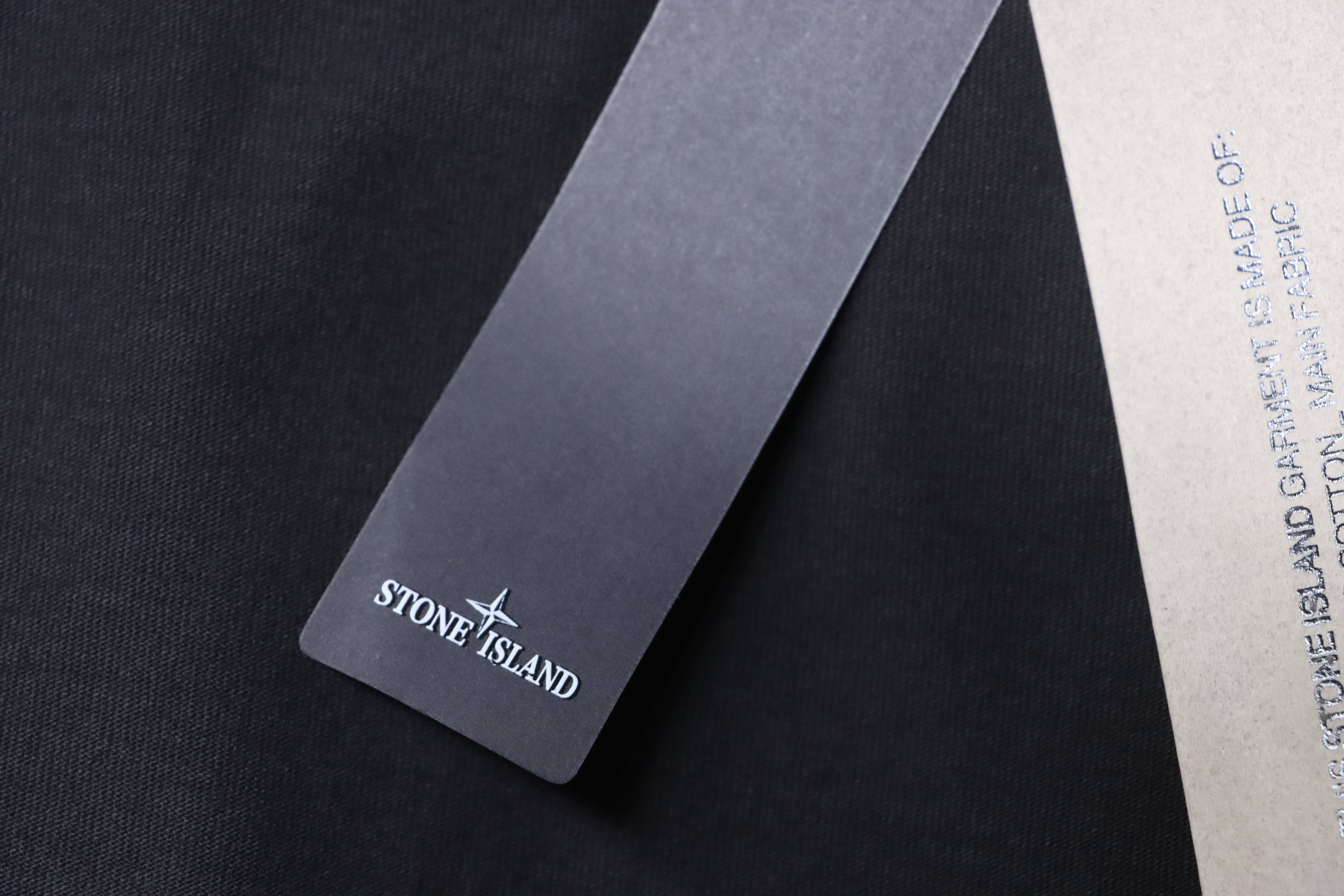 Stone Island Square Logo Embroidered Washed T-Shirt Black