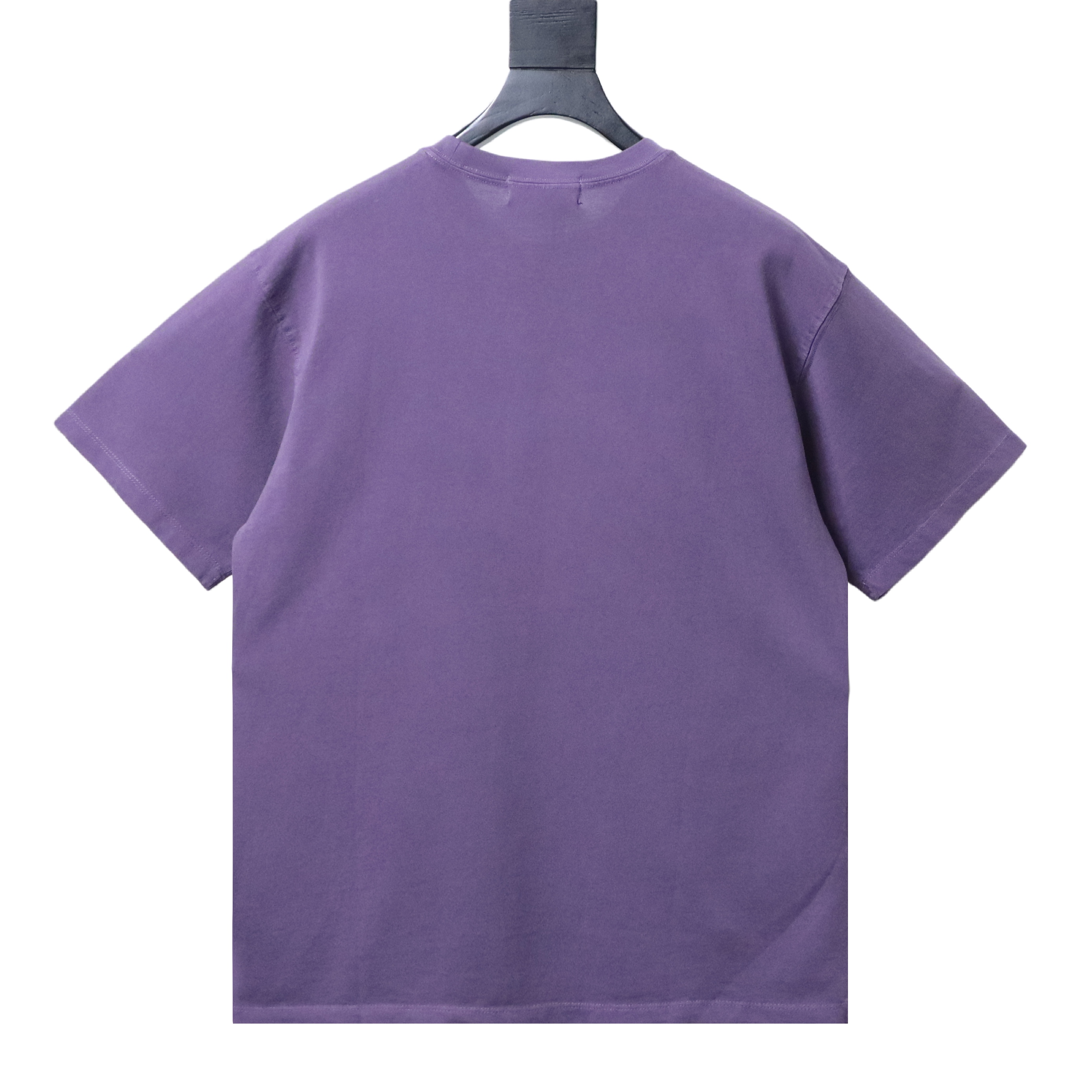 Stone Island Square Logo Embroidered Washed T-Shirt Purple