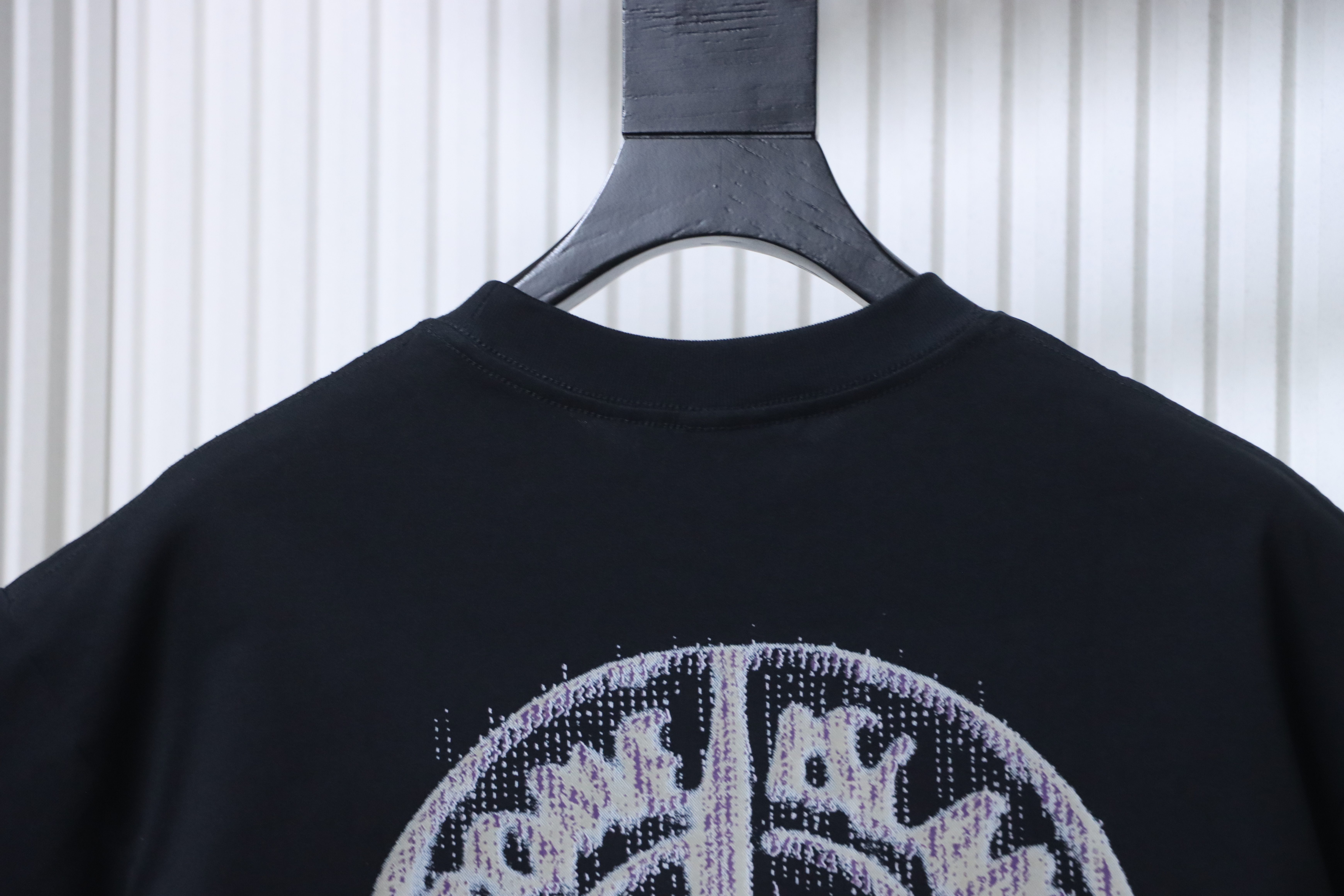 Stone Island SS26 Blurred Compass Back Print T-Shirt Black