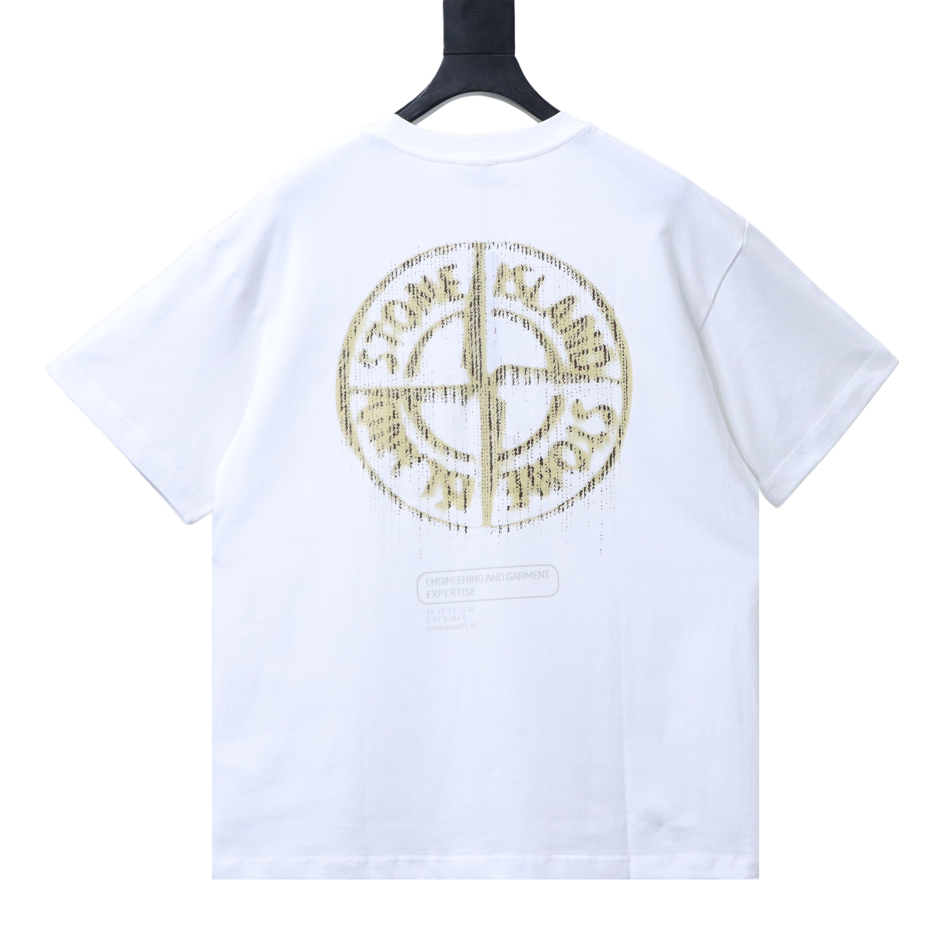 Stone Island SS26 Blurred Compass Back Print T-Shirt White