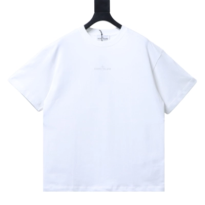 Stone Island SS26 Blurred Compass Back Print T-Shirt White 02