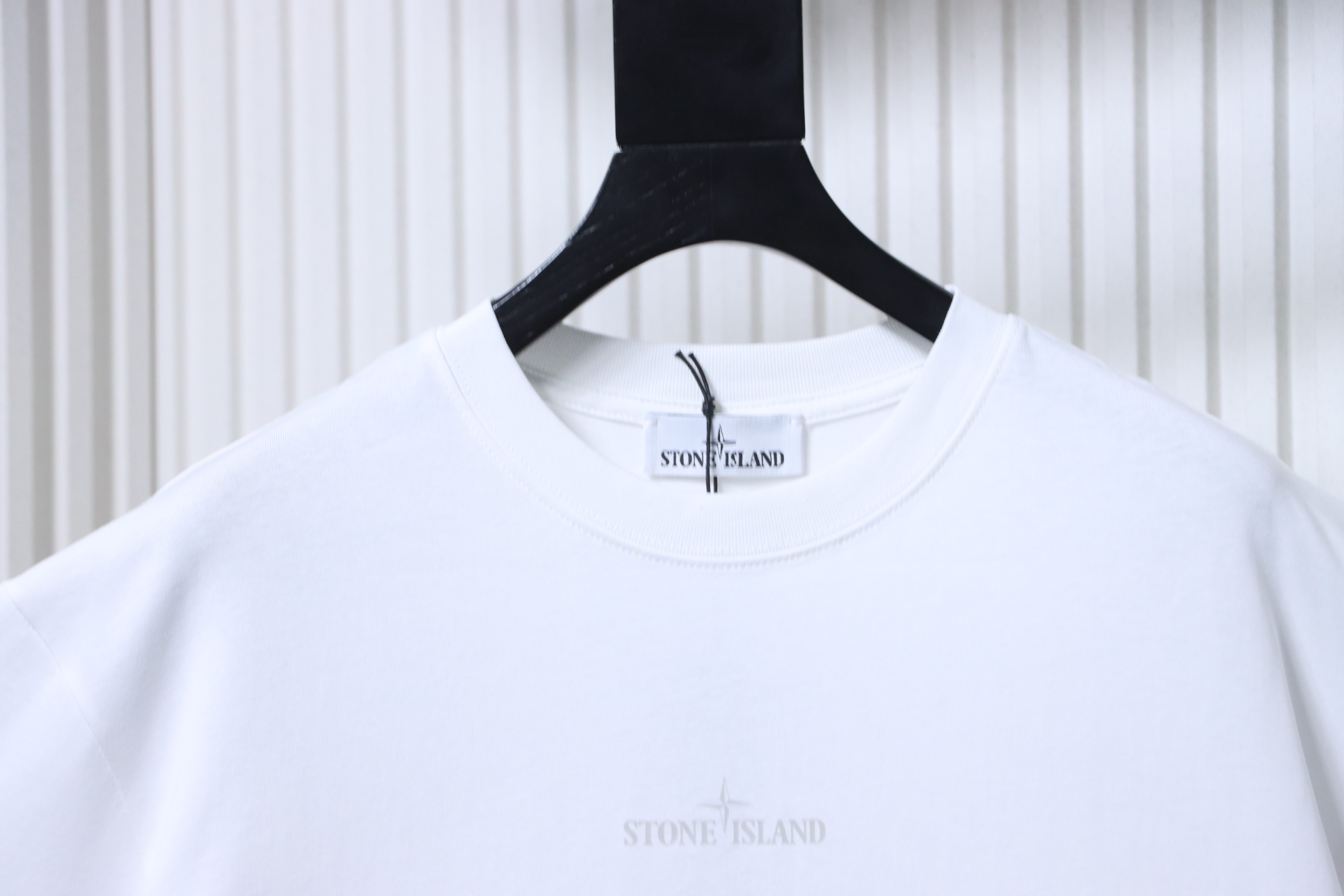 Stone Island SS26 Blurred Compass Back Print T-Shirt White