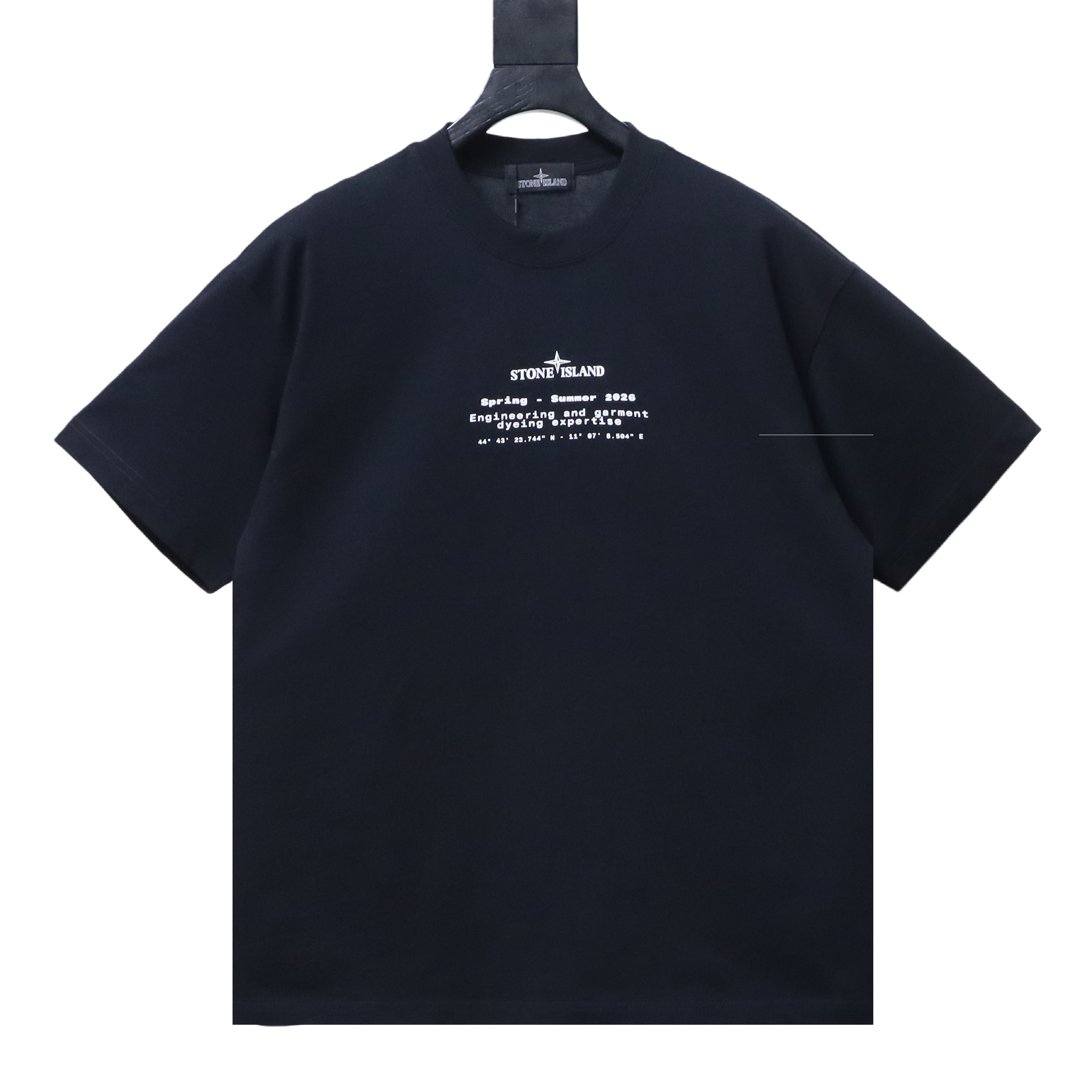Stone Island SS26 Cracked Compass Back Print T-Shirt Black