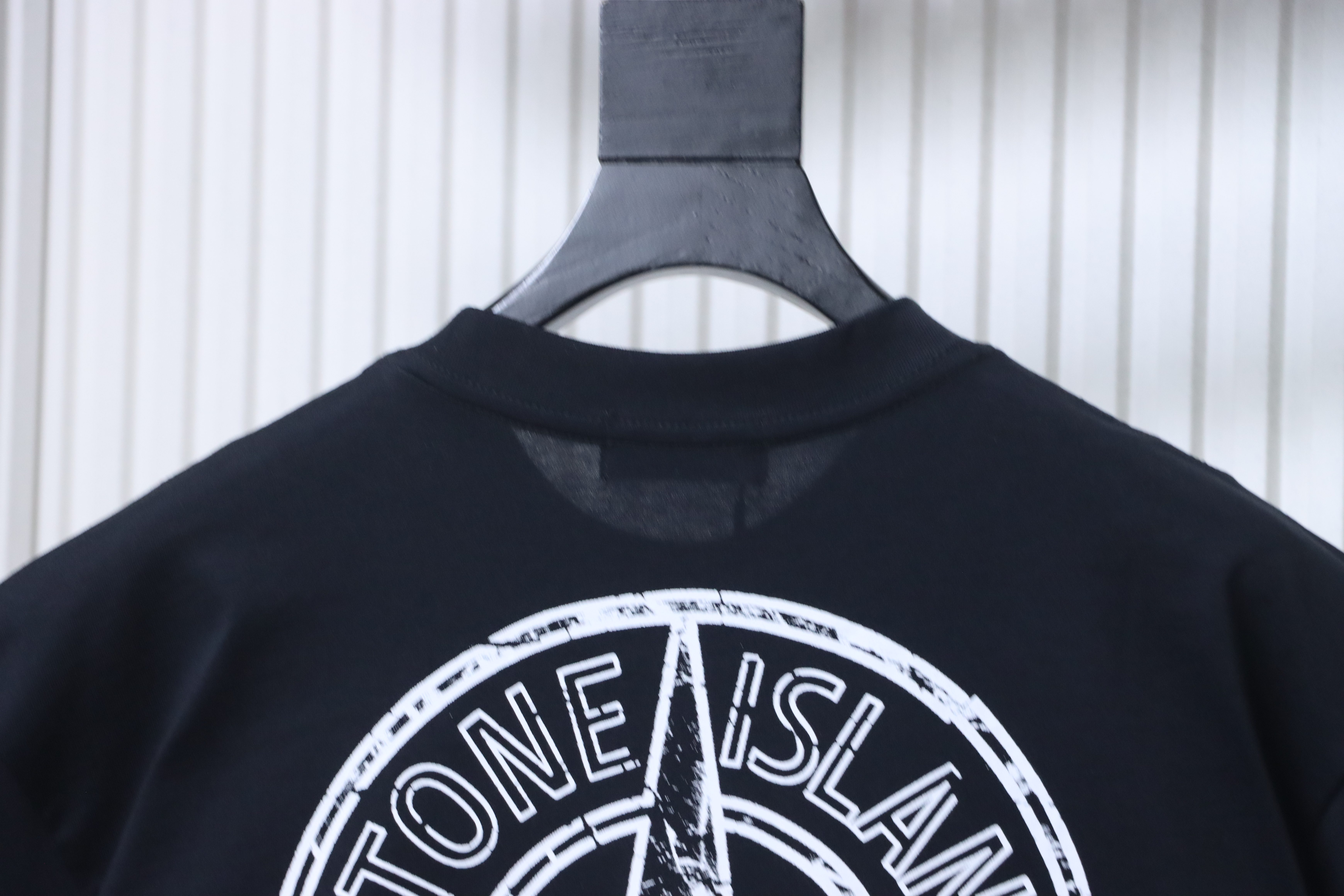 Stone Island SS26 Cracked Compass Back Print T-Shirt Black