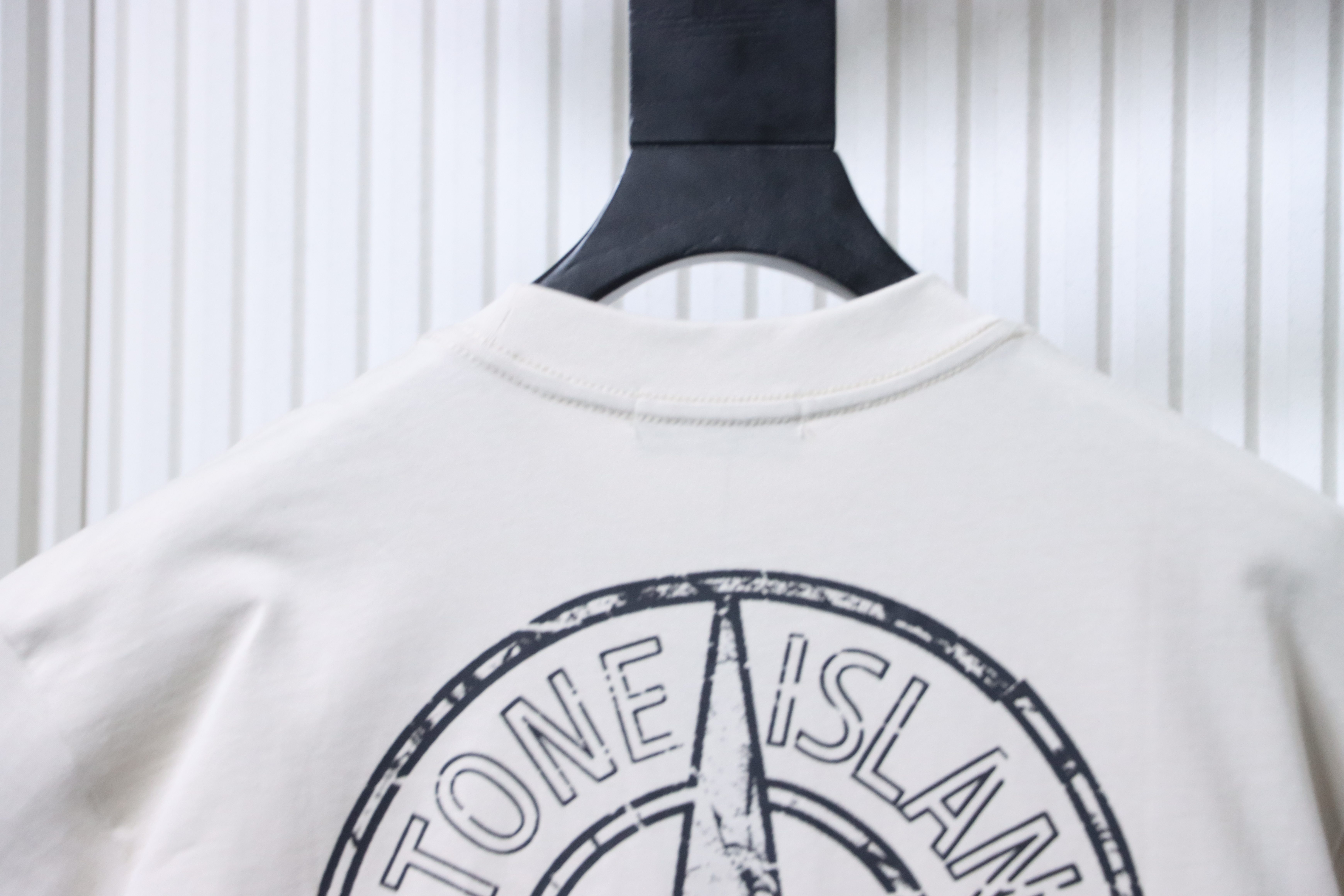 Stone Island SS26 Cracked Compass Back Print T-Shirt Off-White