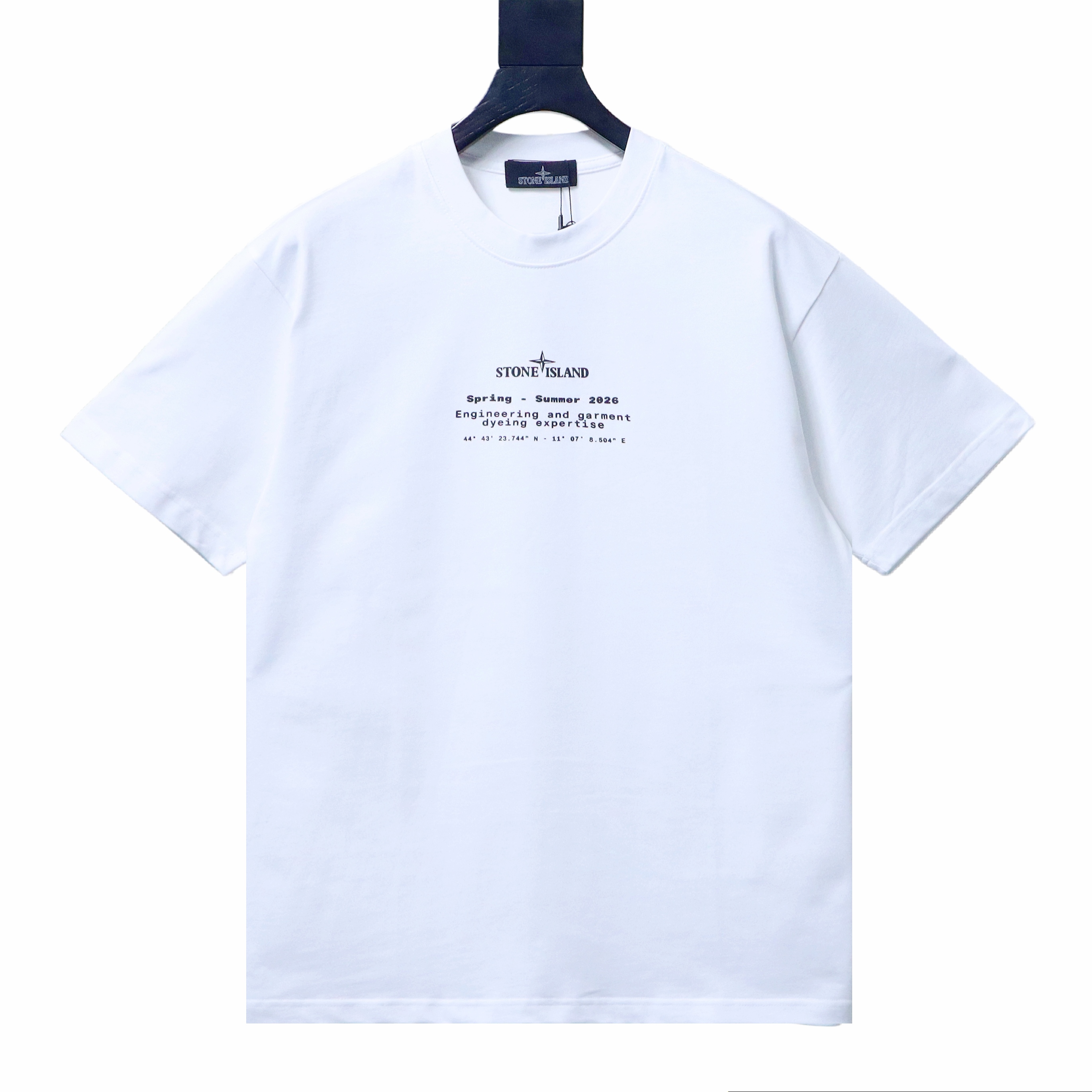 Stone Island SS26 Cracked Compass Back Print T-Shirt White