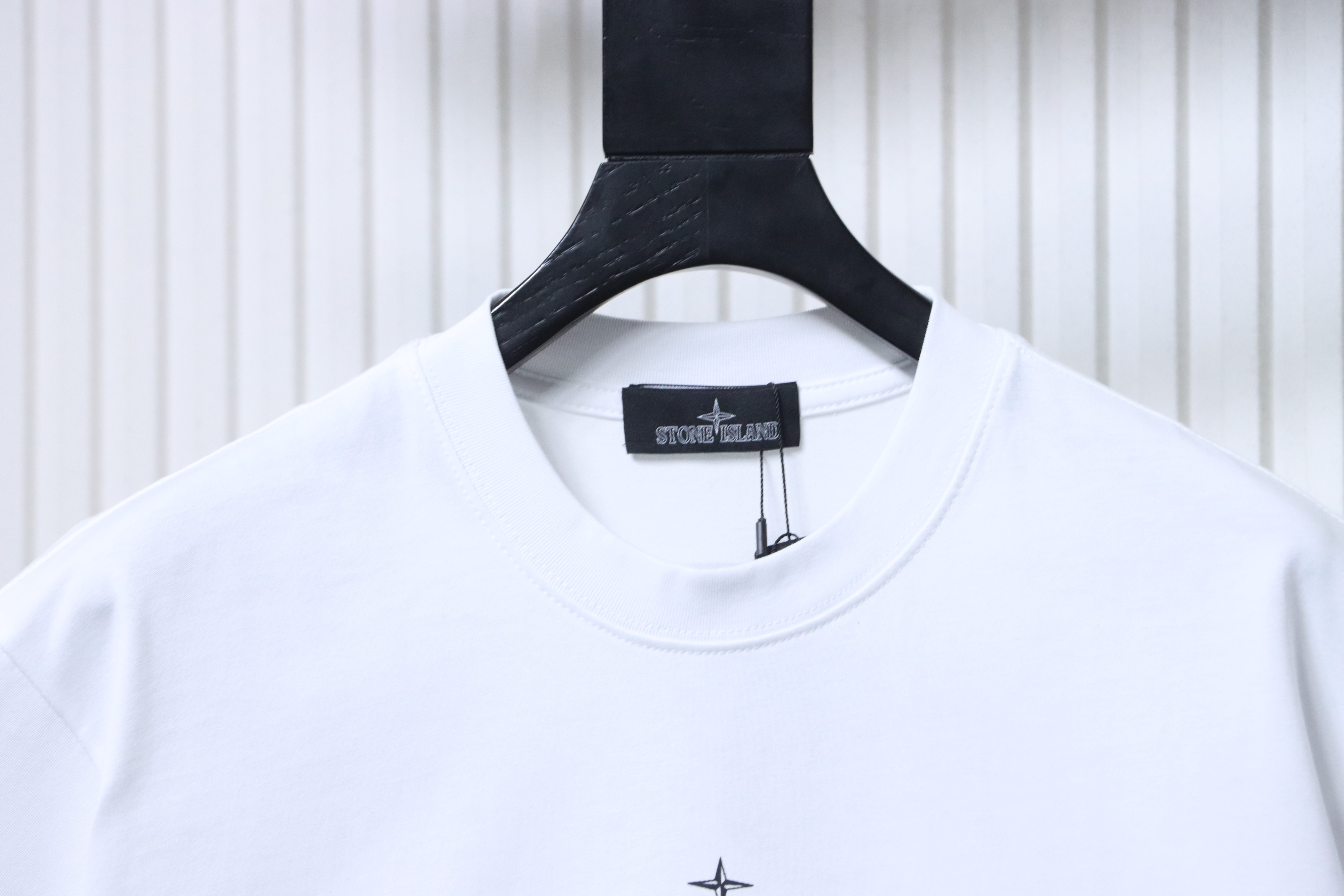 Stone Island SS26 Cracked Compass Back Print T-Shirt White
