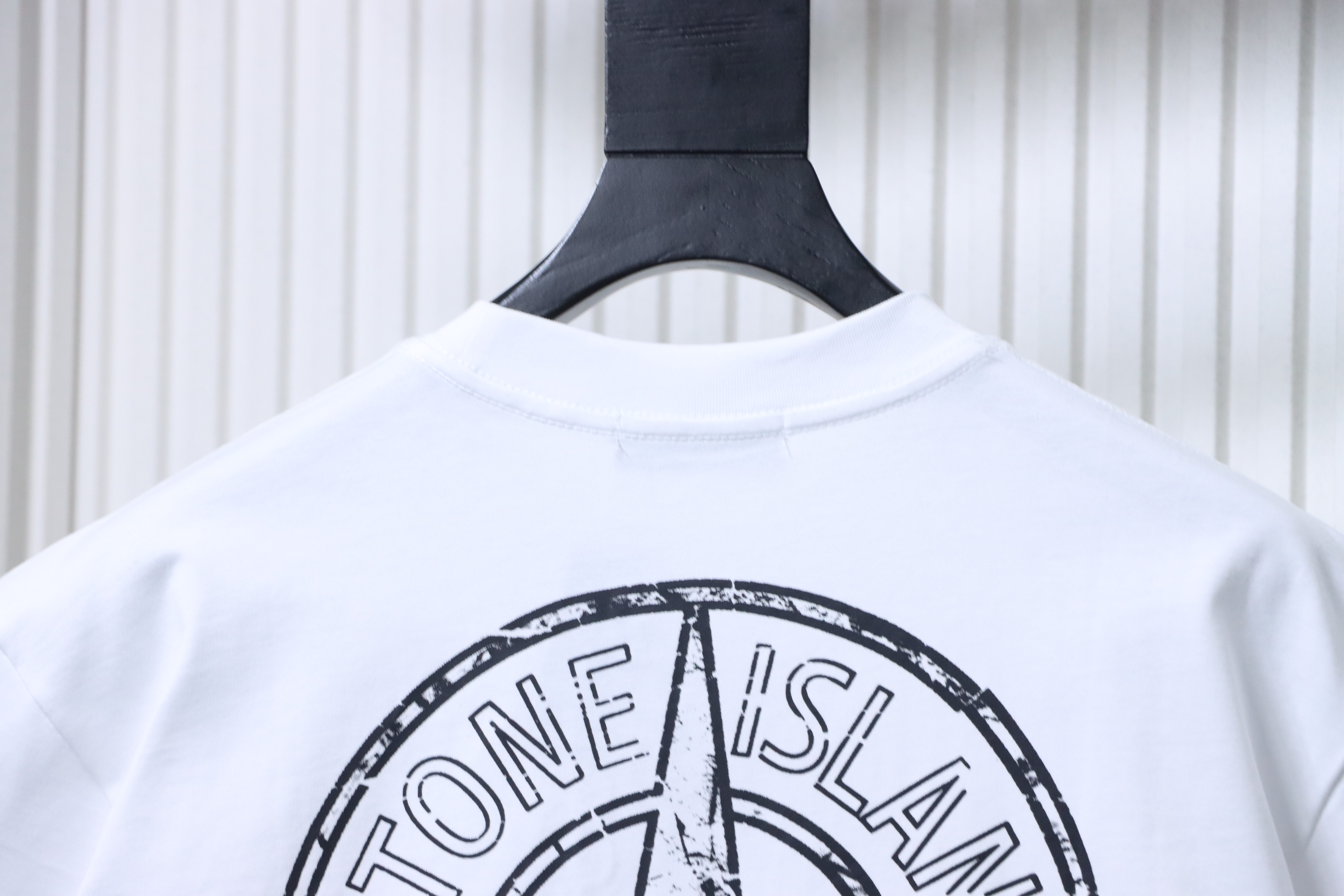 Stone Island SS26 Cracked Compass Back Print T-Shirt White
