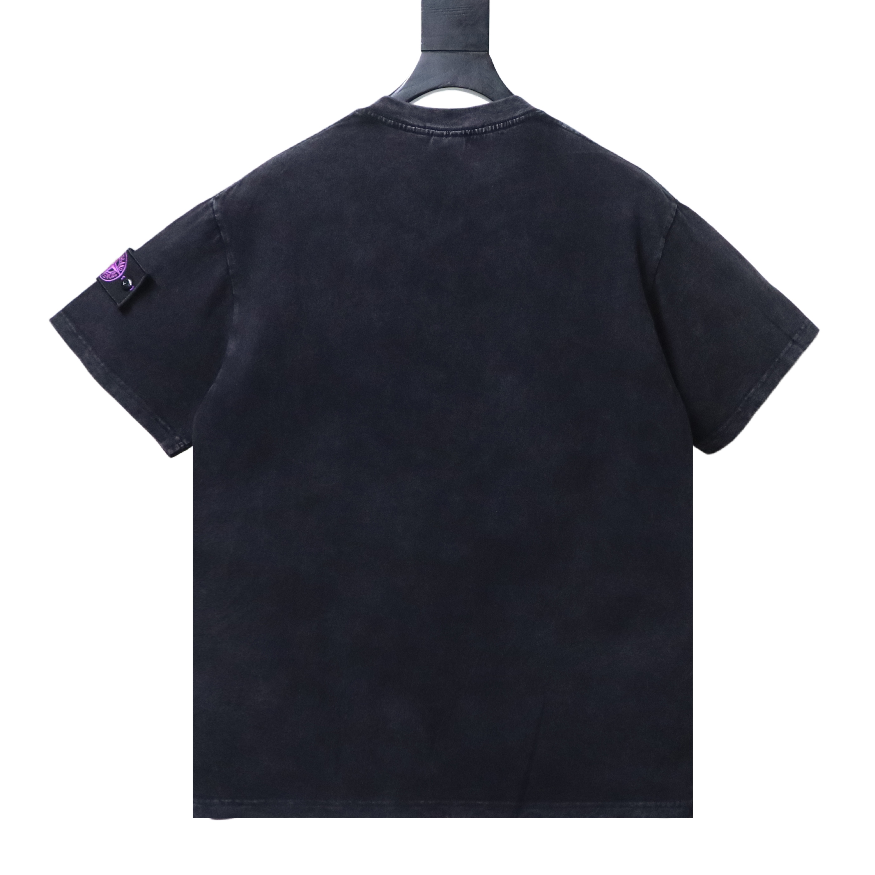 Stone Island Washed Compass Emblem T-Shirt Black