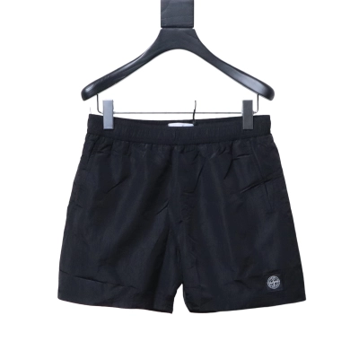 Stone Island Woven Badge Shorts Black 01