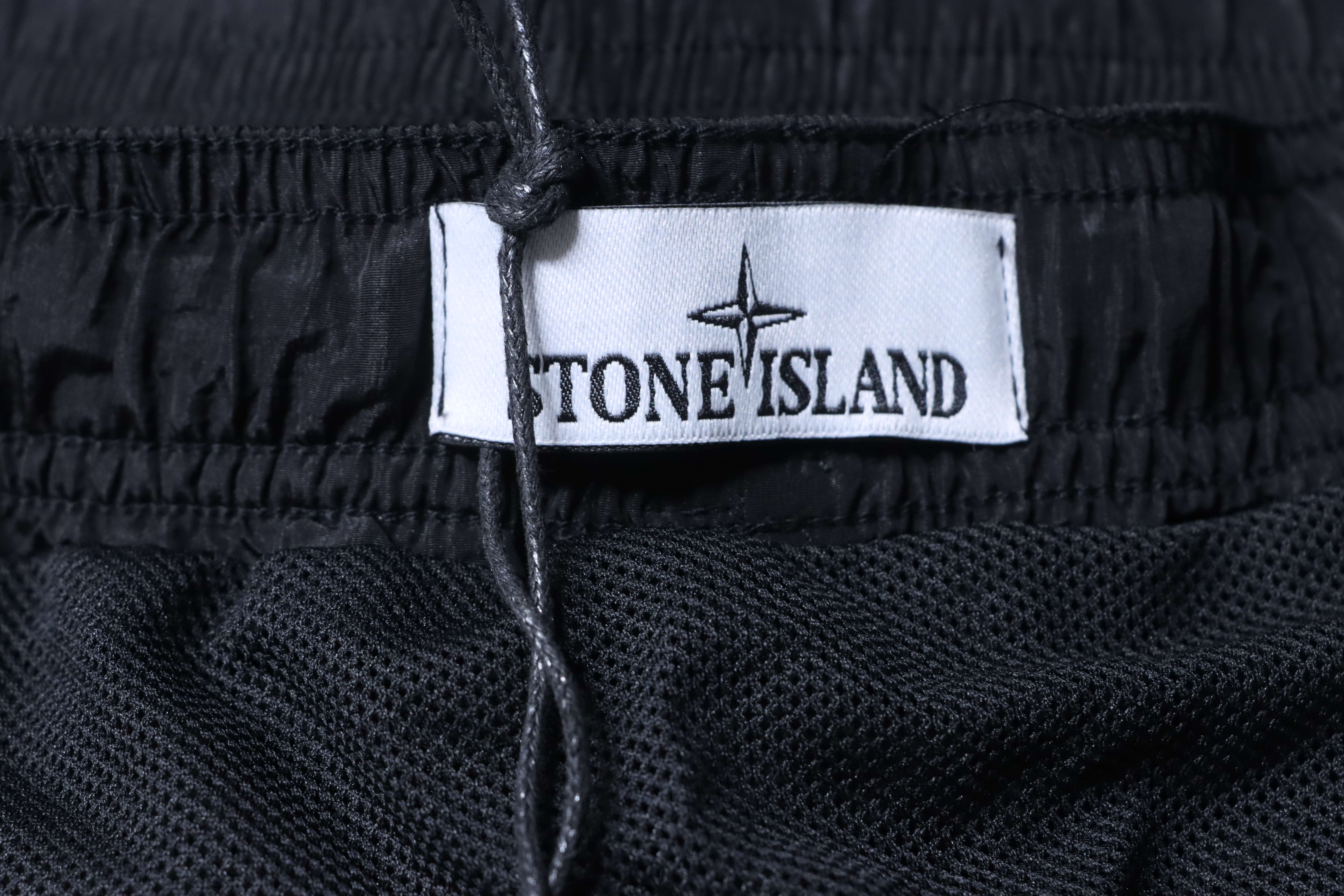 Stone Island Woven Badge Shorts Black