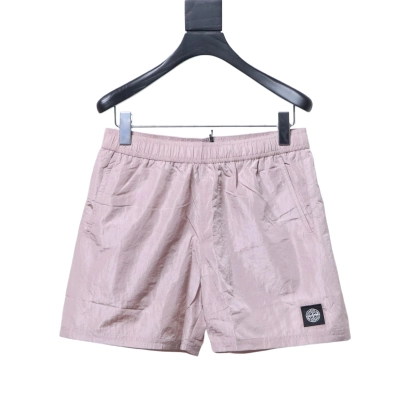 Stone Island Woven Badge Shorts Dusty Pink 01