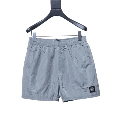 Stone Island Woven Badge Shorts Light Gray 01