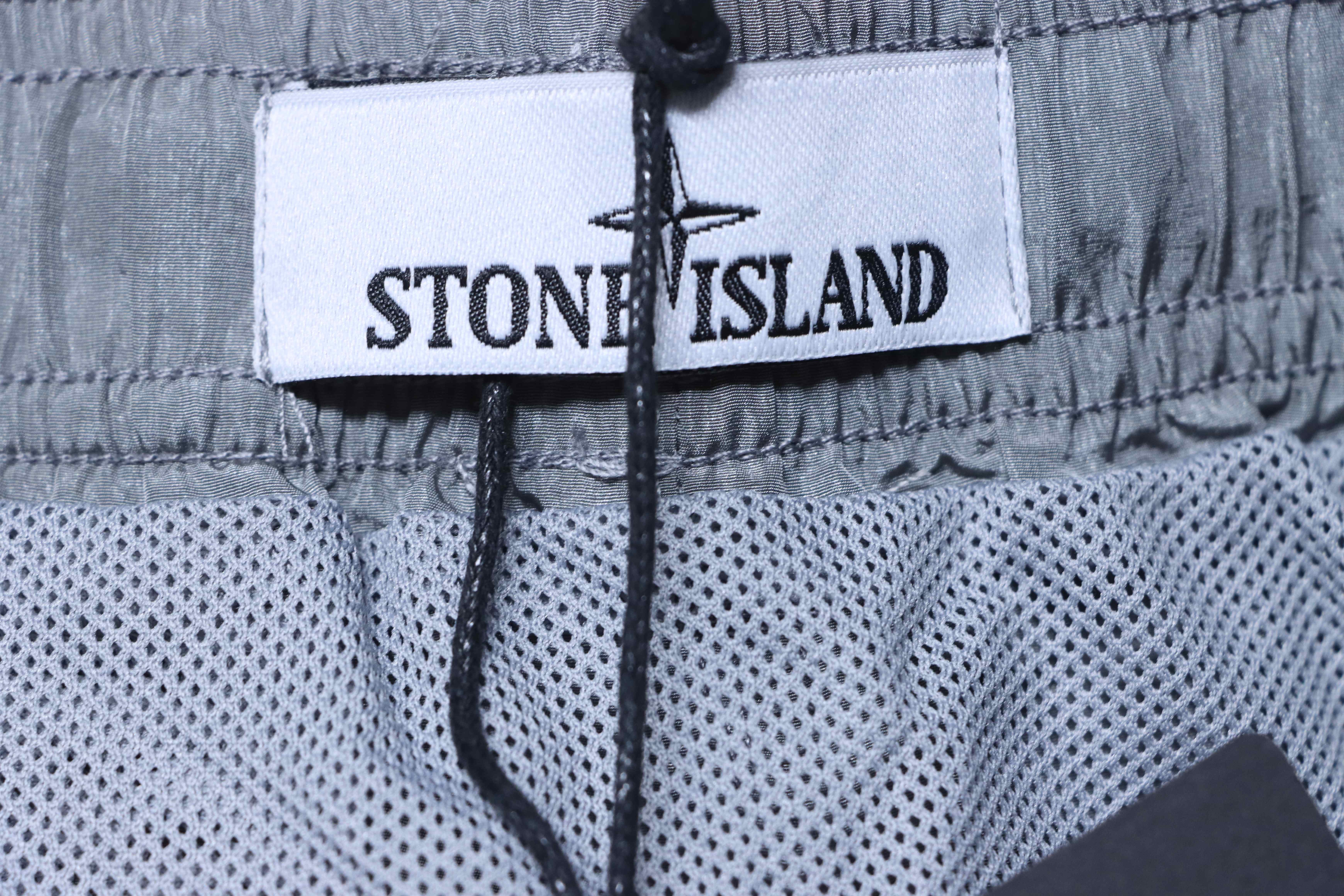 Stone Island Woven Badge Shorts Light Gray
