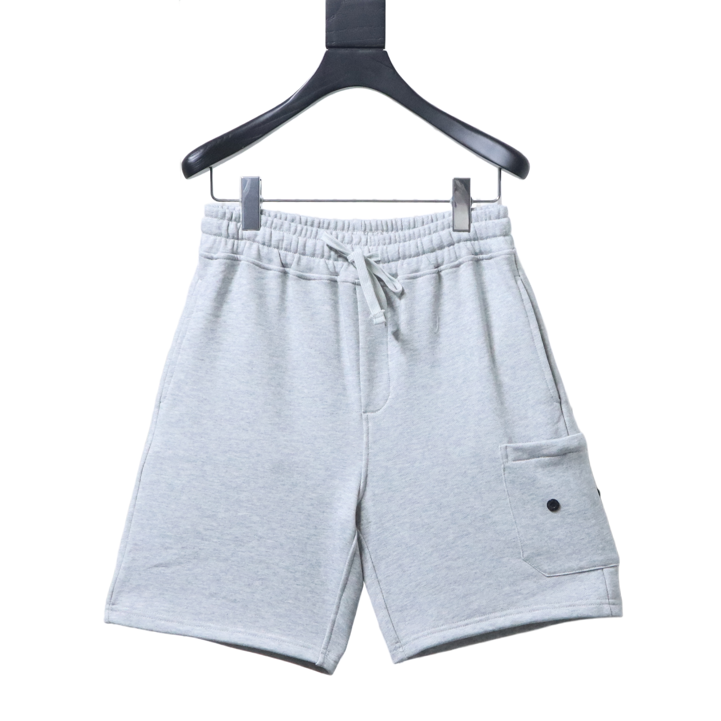 Stone Island Zip-Pocket Logo Shorts Heather Gray