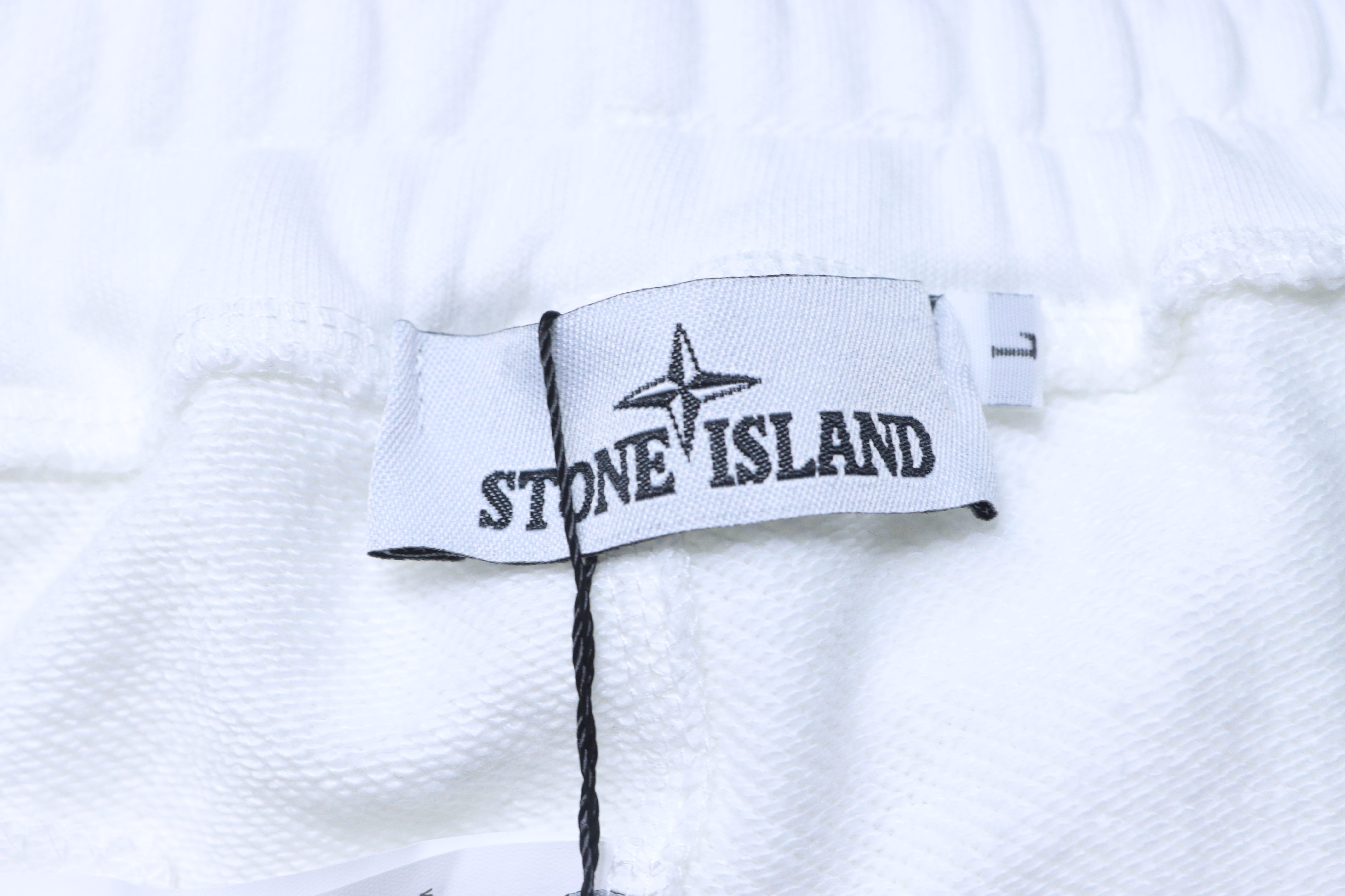 Stone Island Zip-Pocket Logo Shorts White