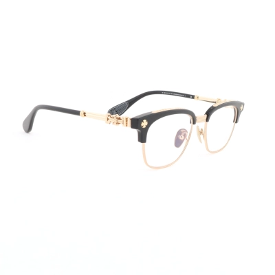 Chrome Hearts Bonennoisseur ll Glasses Black Frame/Gold Temples 02