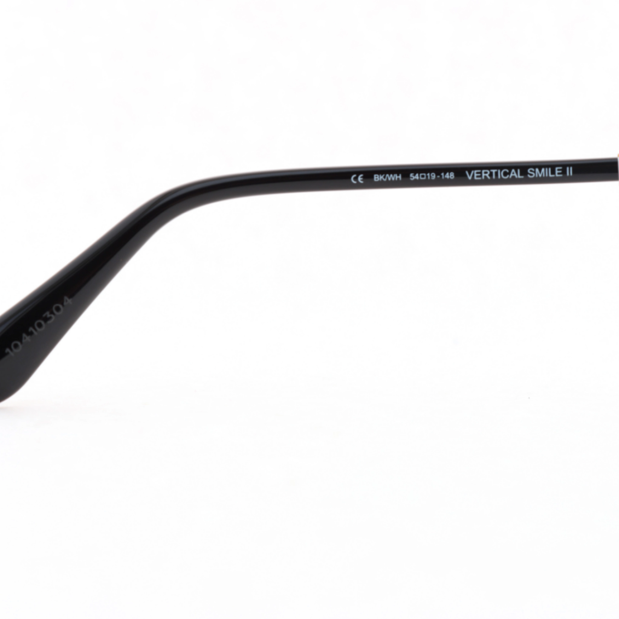 Chrome Hearts Vertical Smile-II Glasses Black and Silver