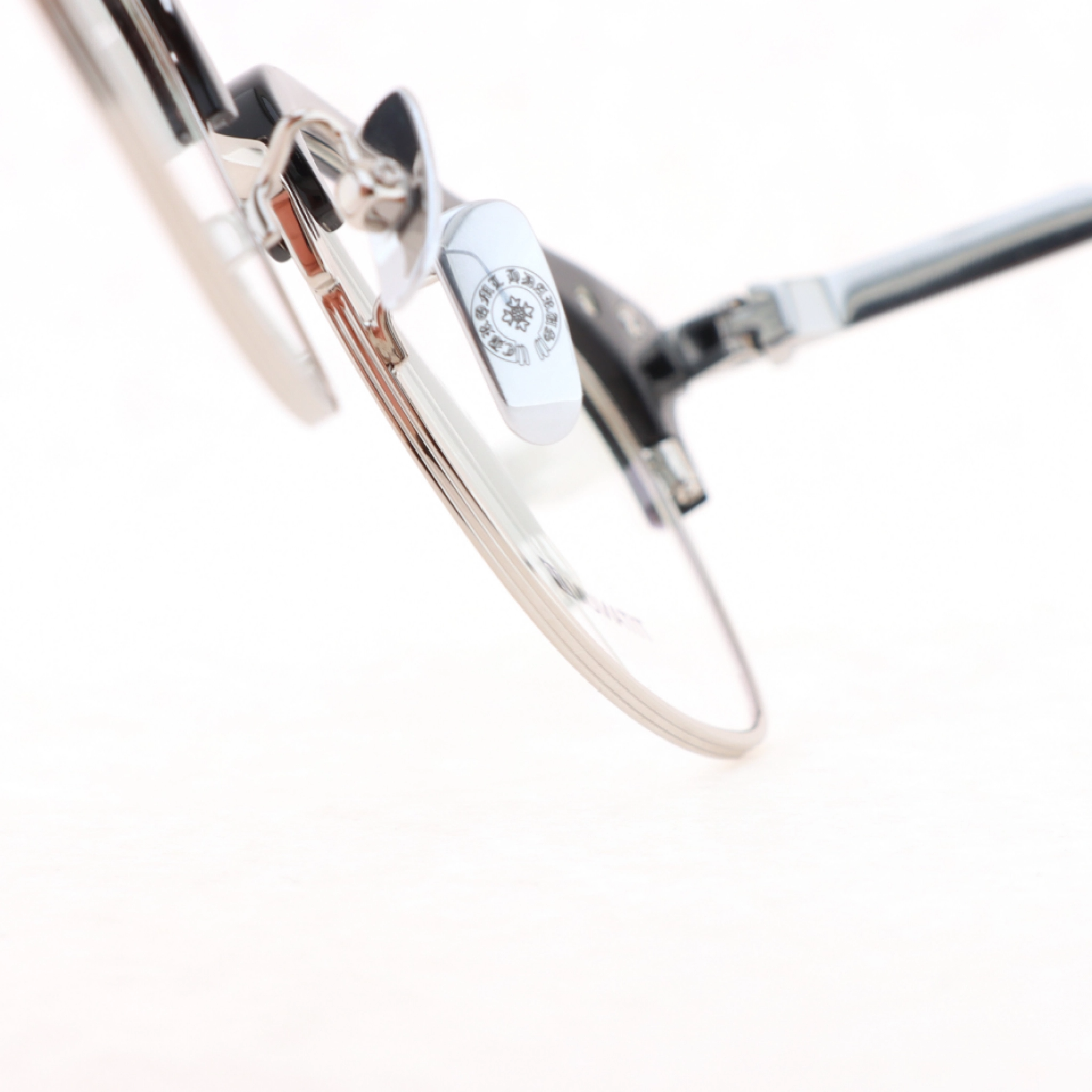 Chrome Hearts Vertical Smile-II Glasses Black and Silver