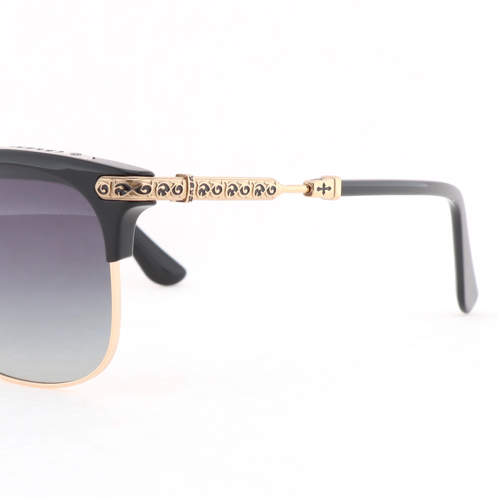 Chrome Hearts Vertical Smile-II Glasses Glod and Silver