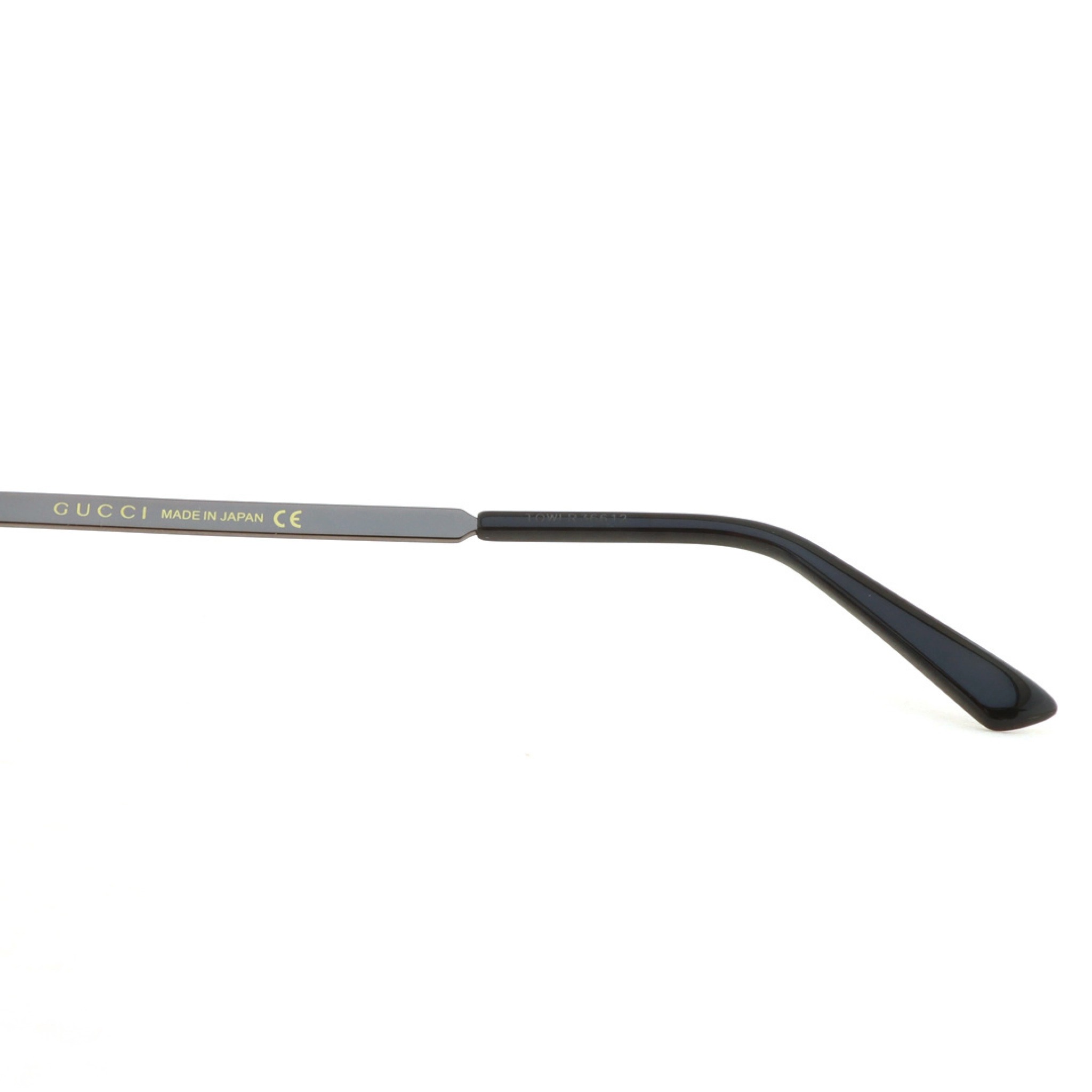 Gucci Aviator Sunglasses Enameled Side Webbing Premium Gray