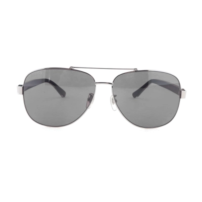 Gucci Aviator Sunglasses with Red and Green Striped Frames /Silver Metal Frames /Grey Lenses 01