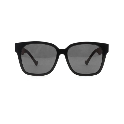 GUCCI Rectangular-frame Acetate Sunglasses Black Gold 01