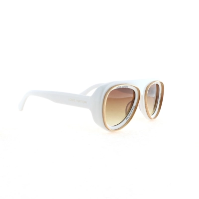 Louis Vuitton Super Vision Pilot Sunglasses S00 White 02