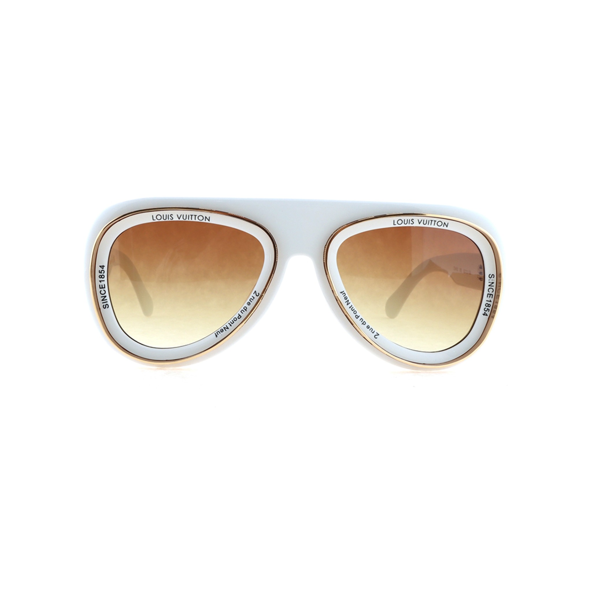 Louis Vuitton Super Vision Pilot Sunglasses S00 White