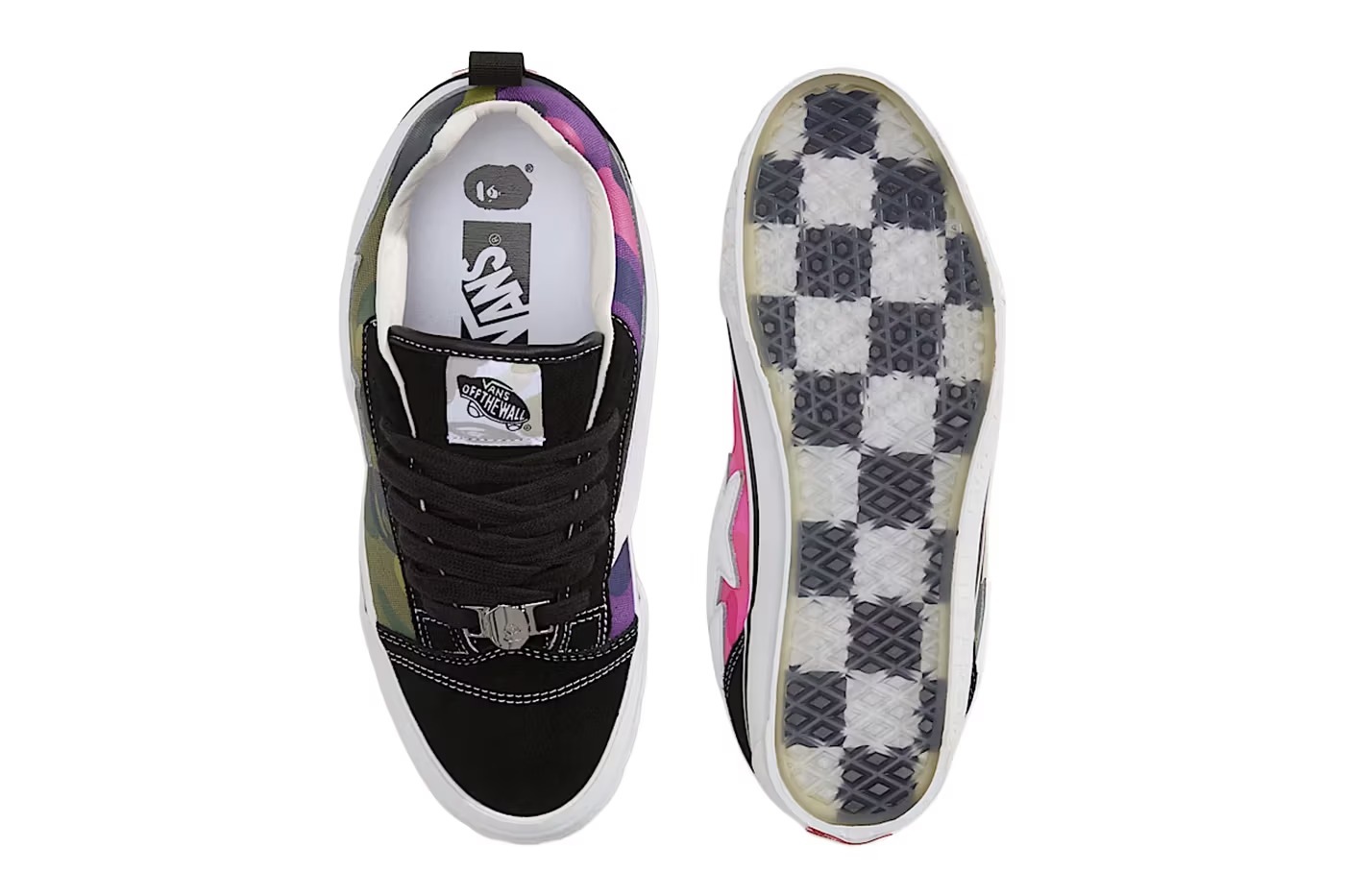 Vans x BAPE Premium Knu Skool Camo Green
