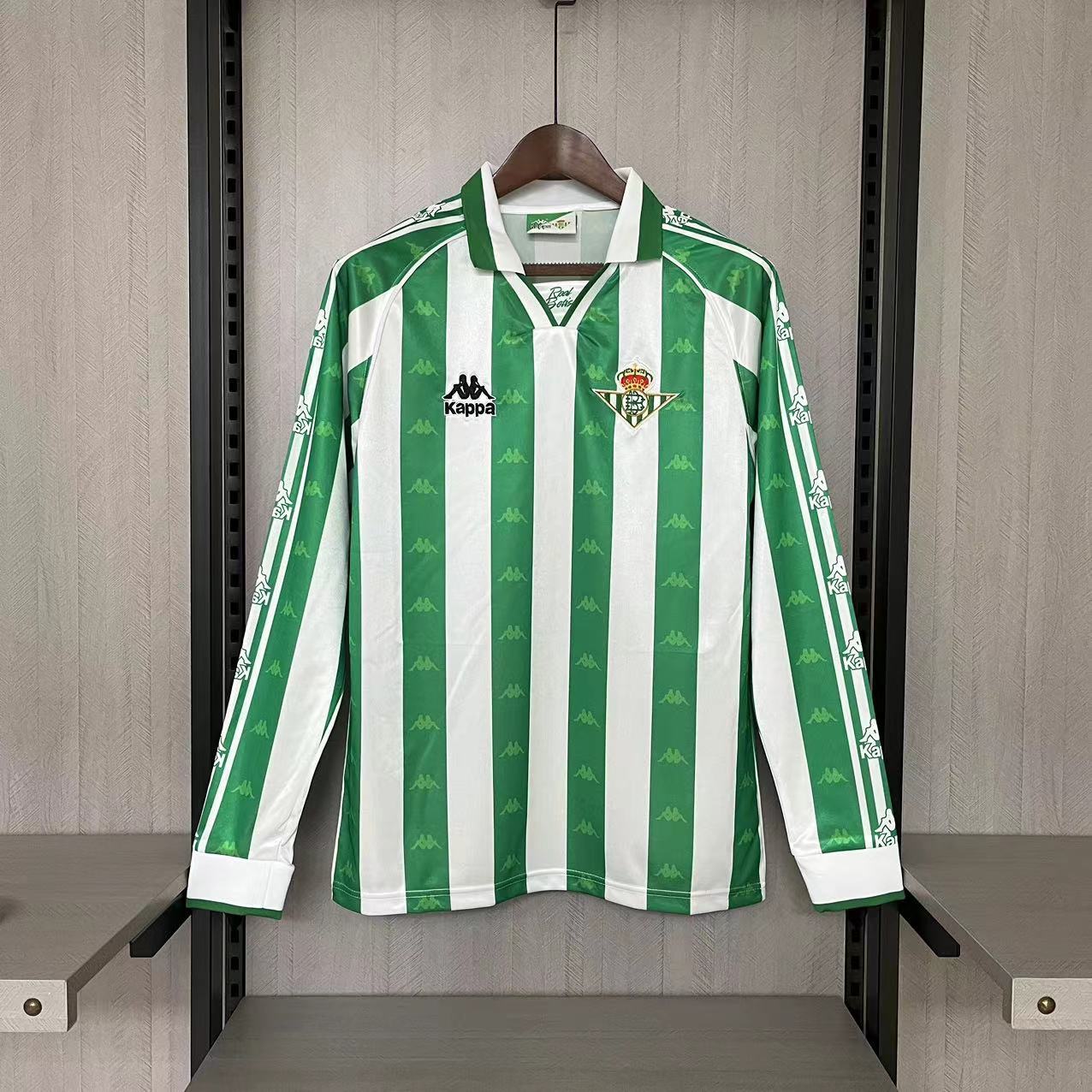 Real Betis 1995/97 Men's Retro Long Sleeve Home Jersey