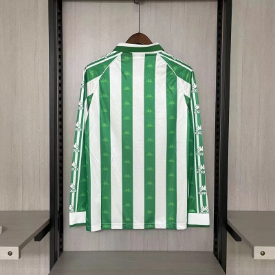 Real Betis 1995/97 Men's Retro Long Sleeve Home Jersey 02