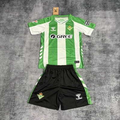 Real Betis 2025/26 Kids Home Jersey 01